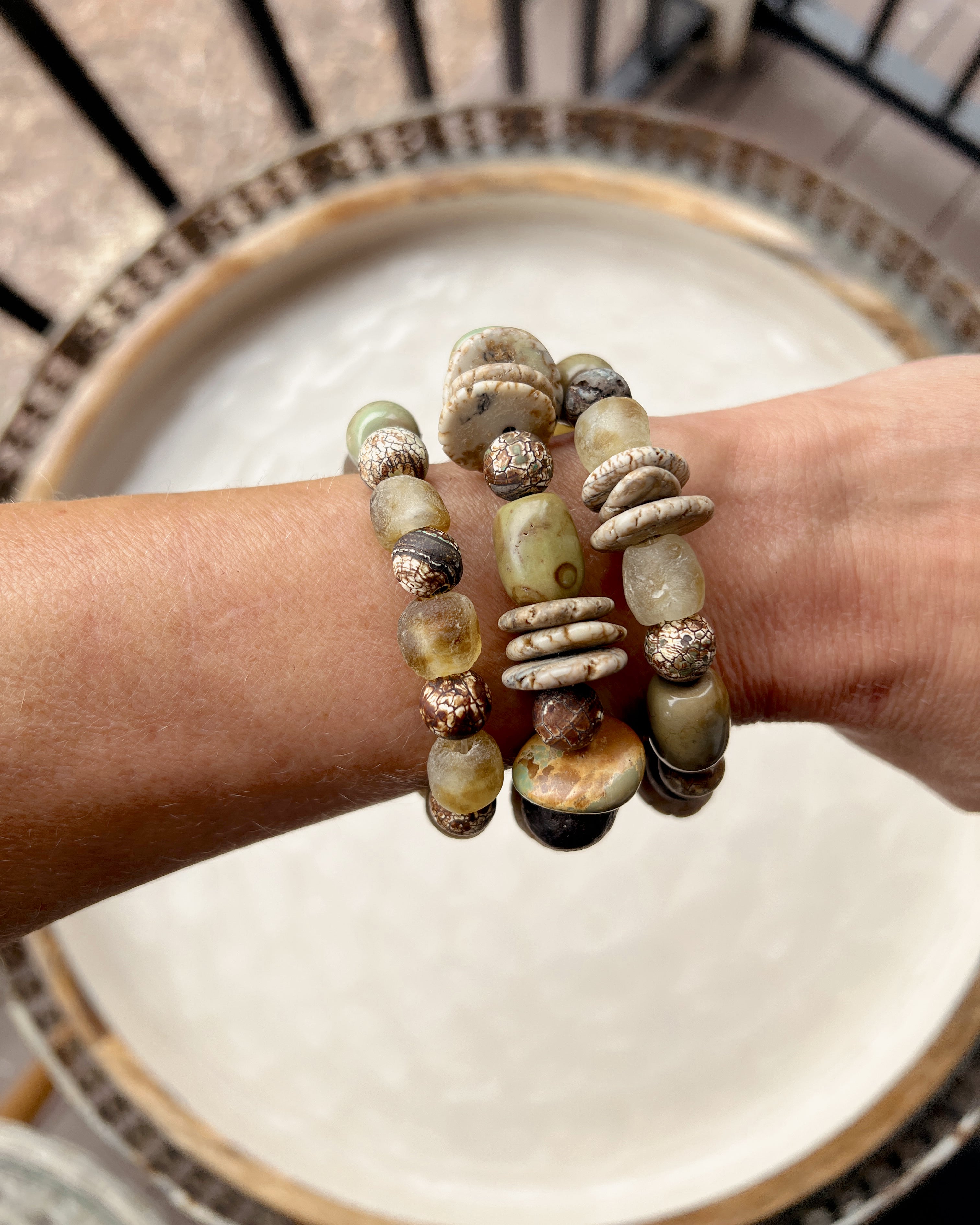 Turquoise & Glass Set