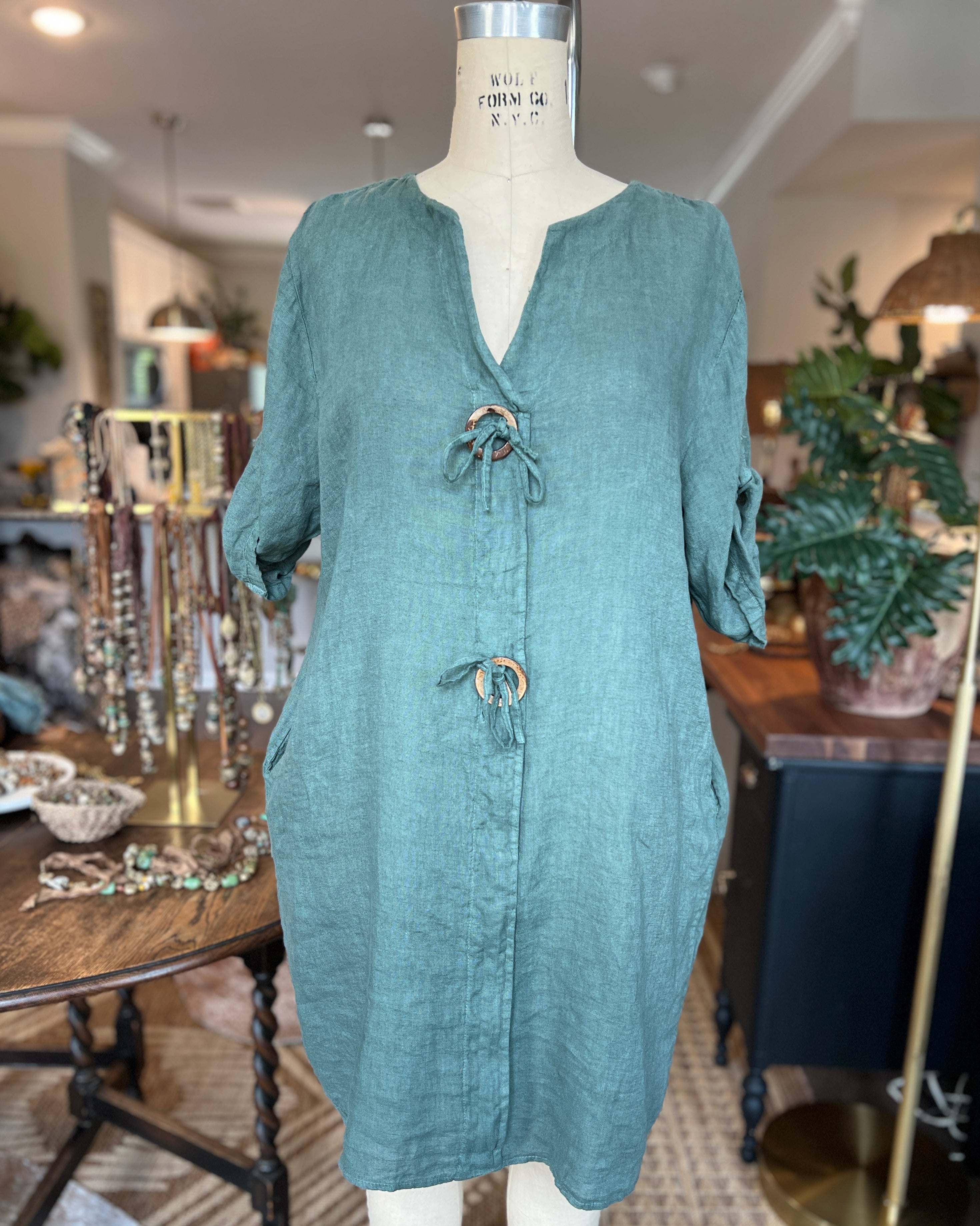 Linen Shift Dress