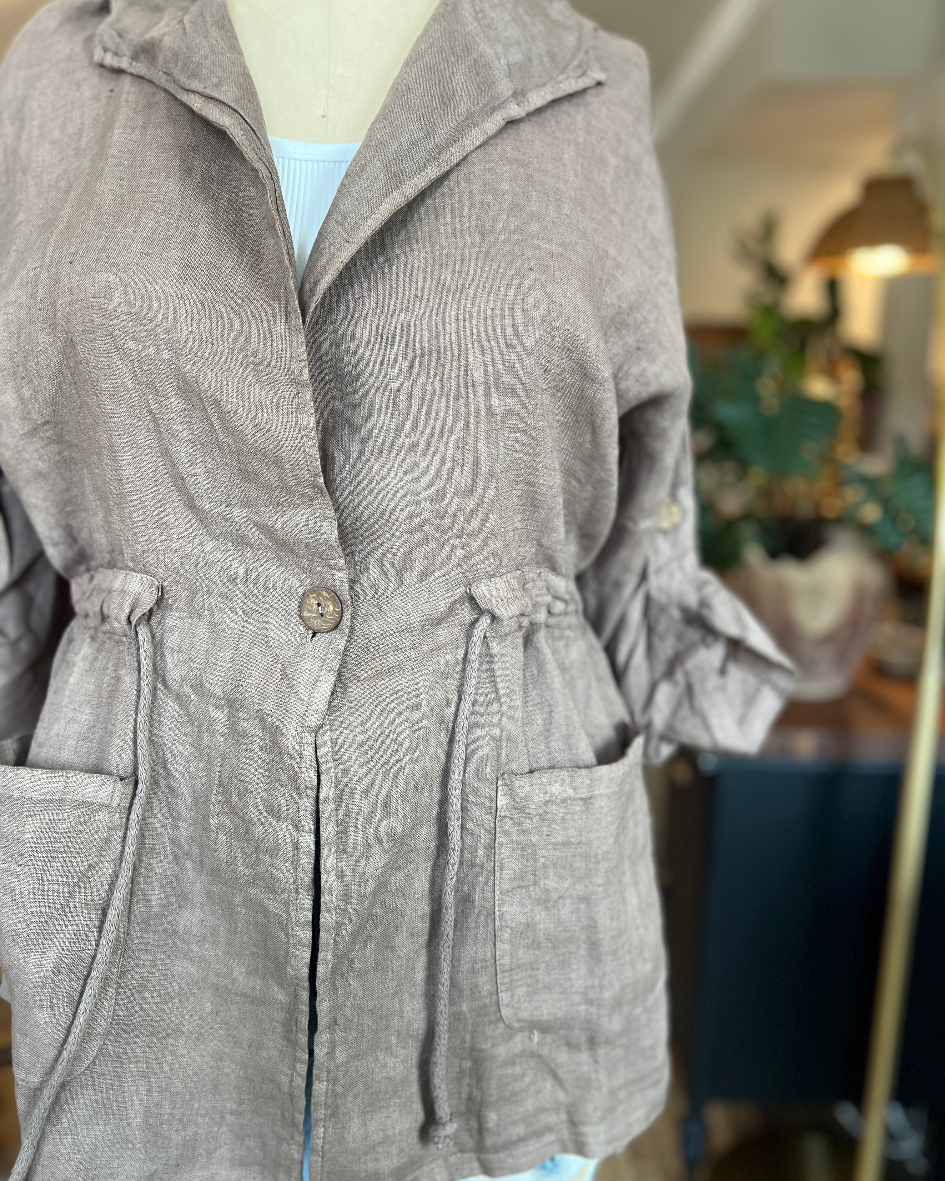 Hooded Summer Linen Jacket