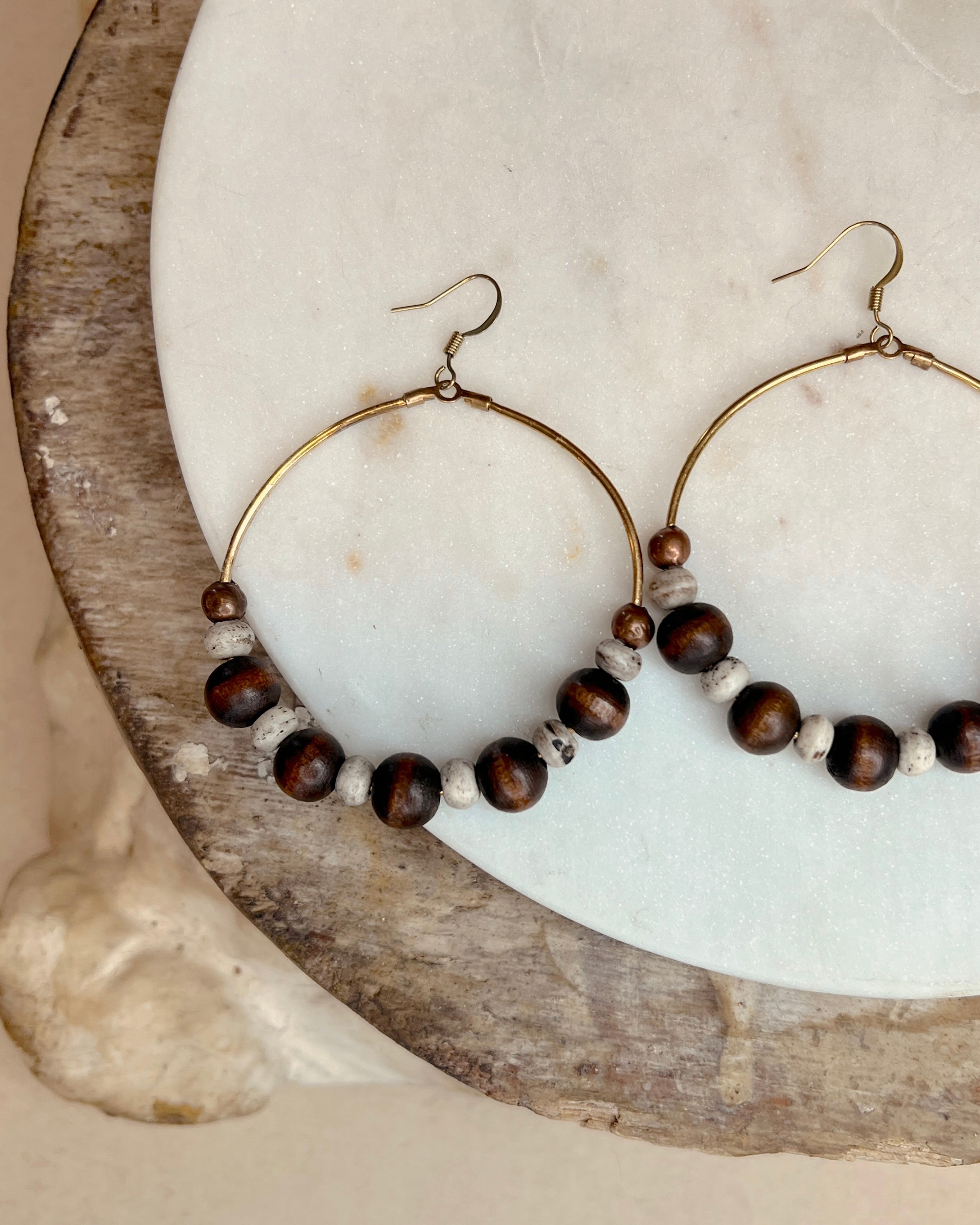 Brass & Wood Dangles