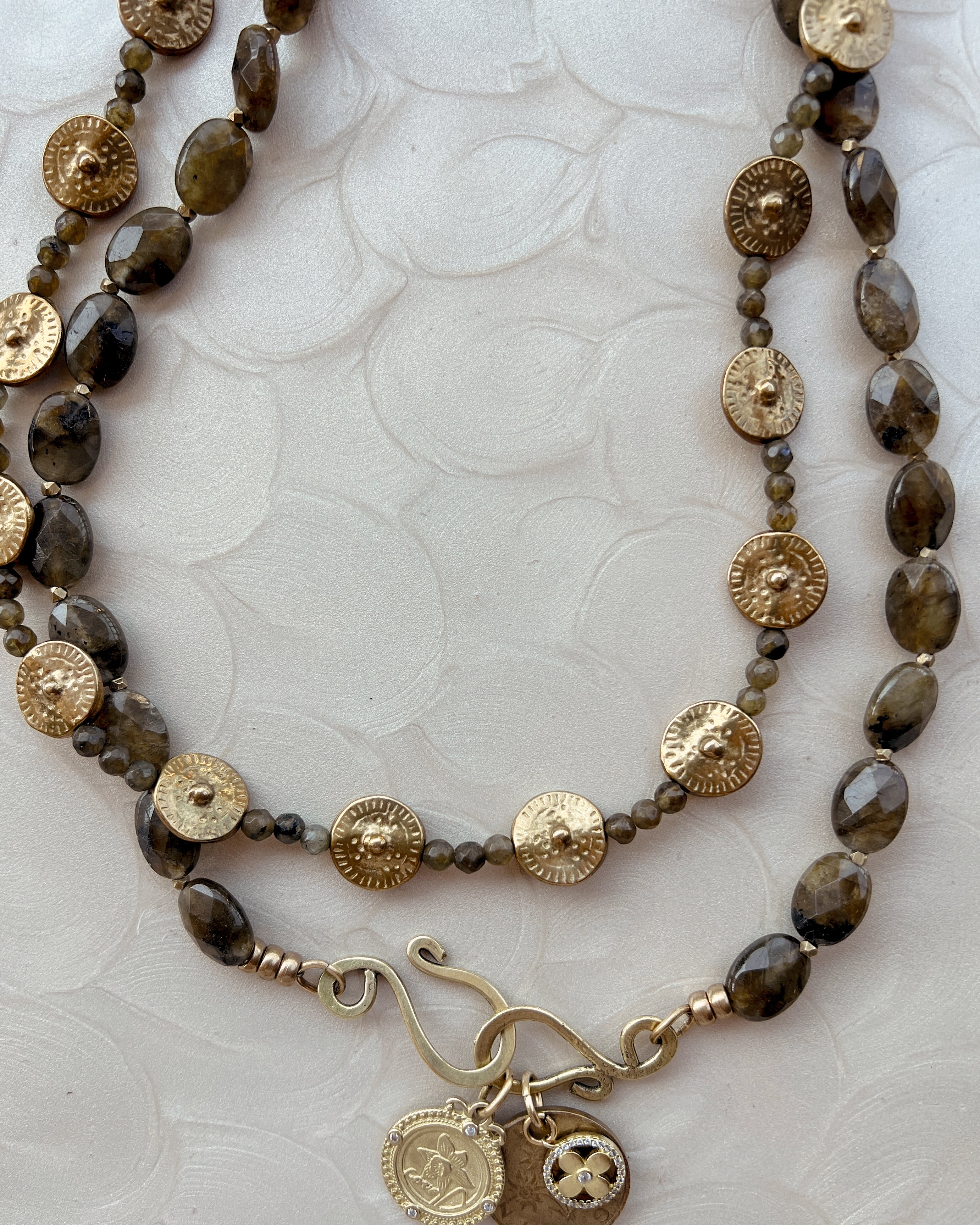 Labradorite & Brass Strand