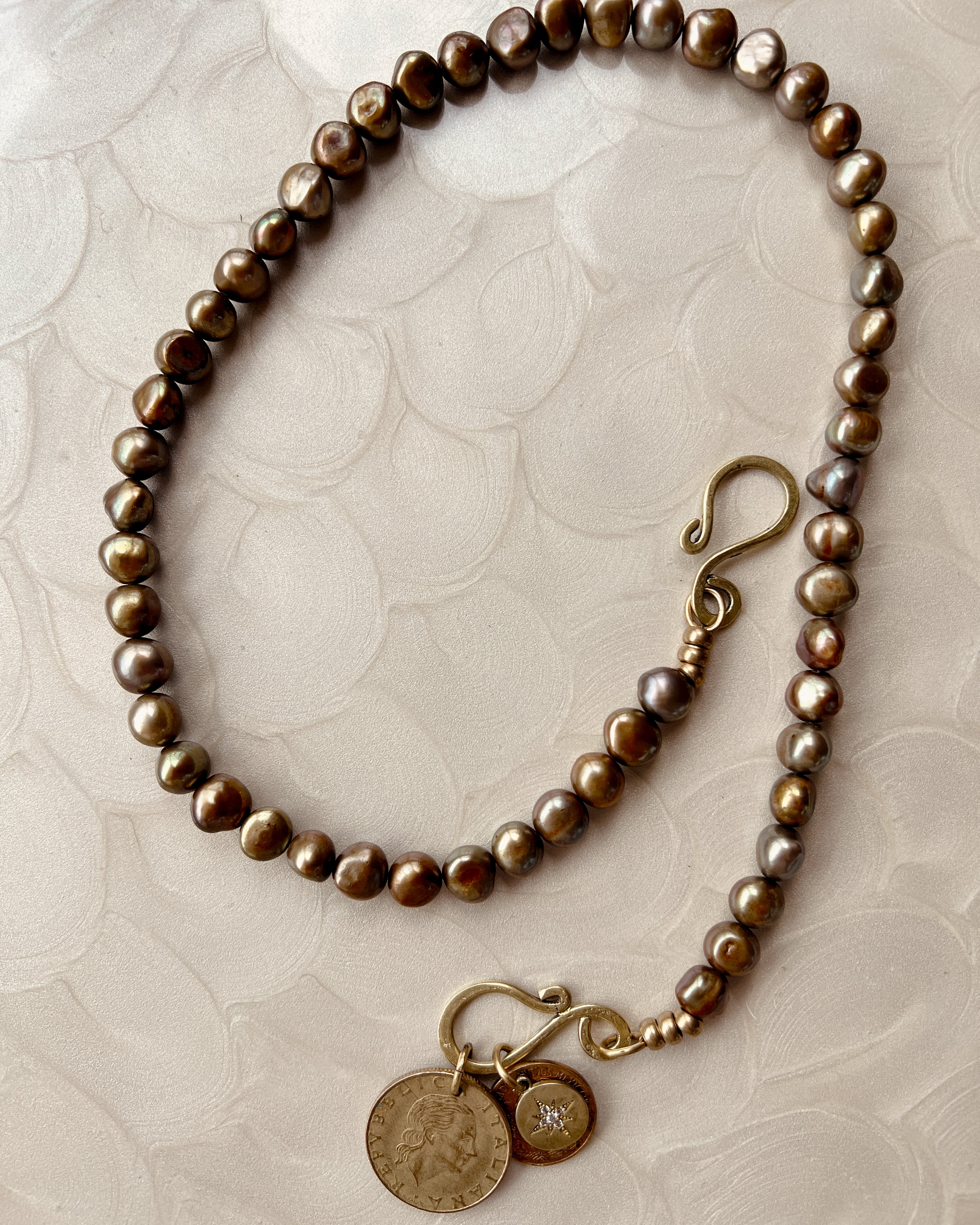 Olive Pearl Boho Strand