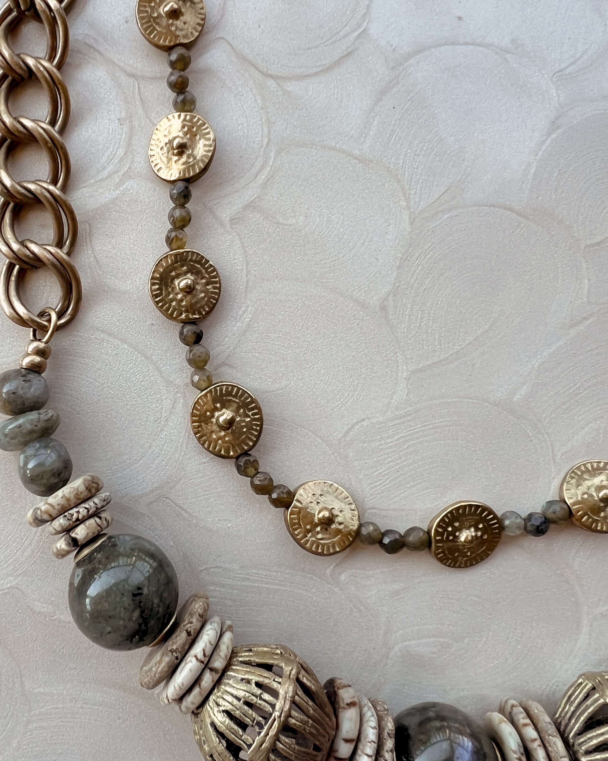 Labradorite & Brass Strand