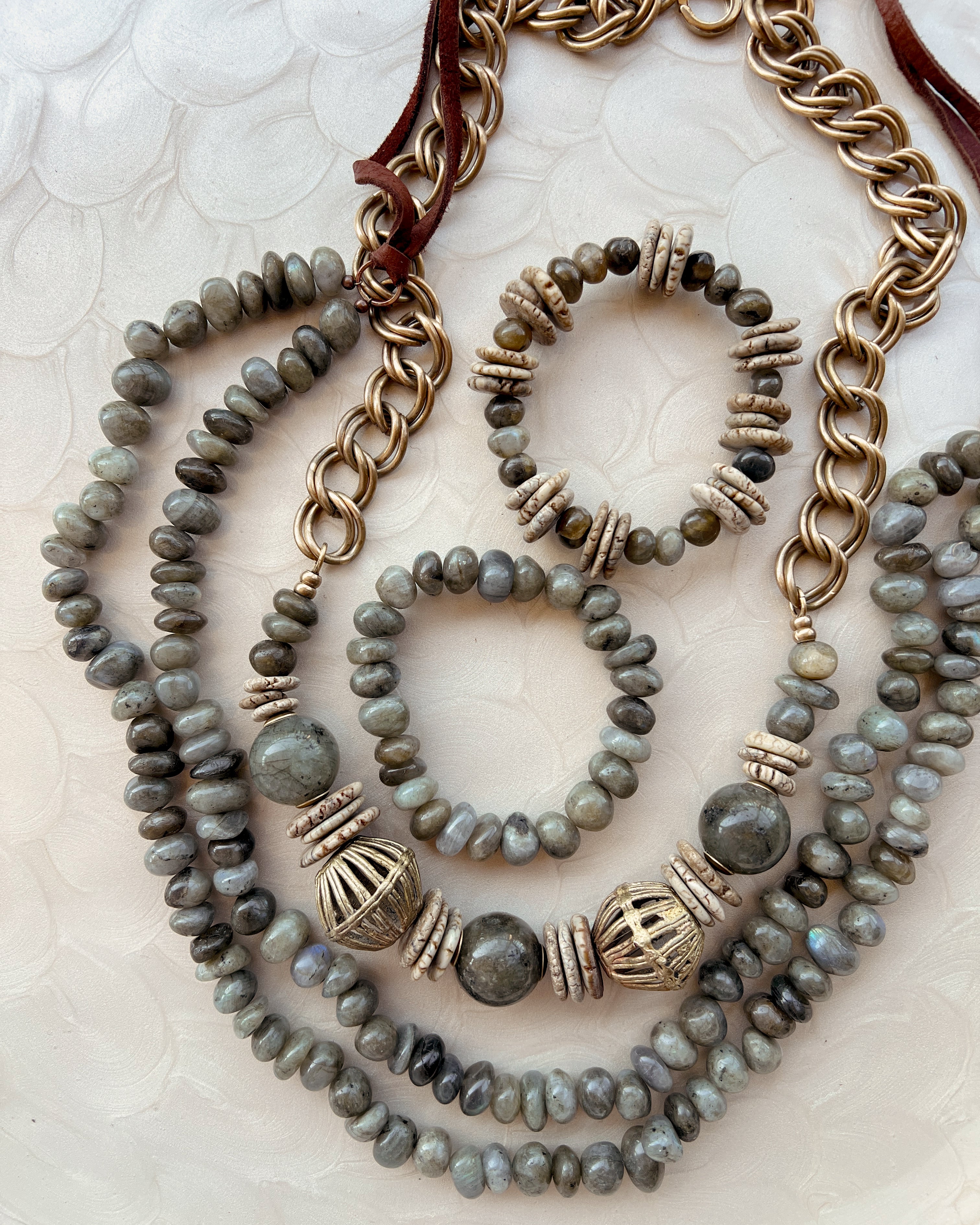 Drift Double Strand Labradorite Strand