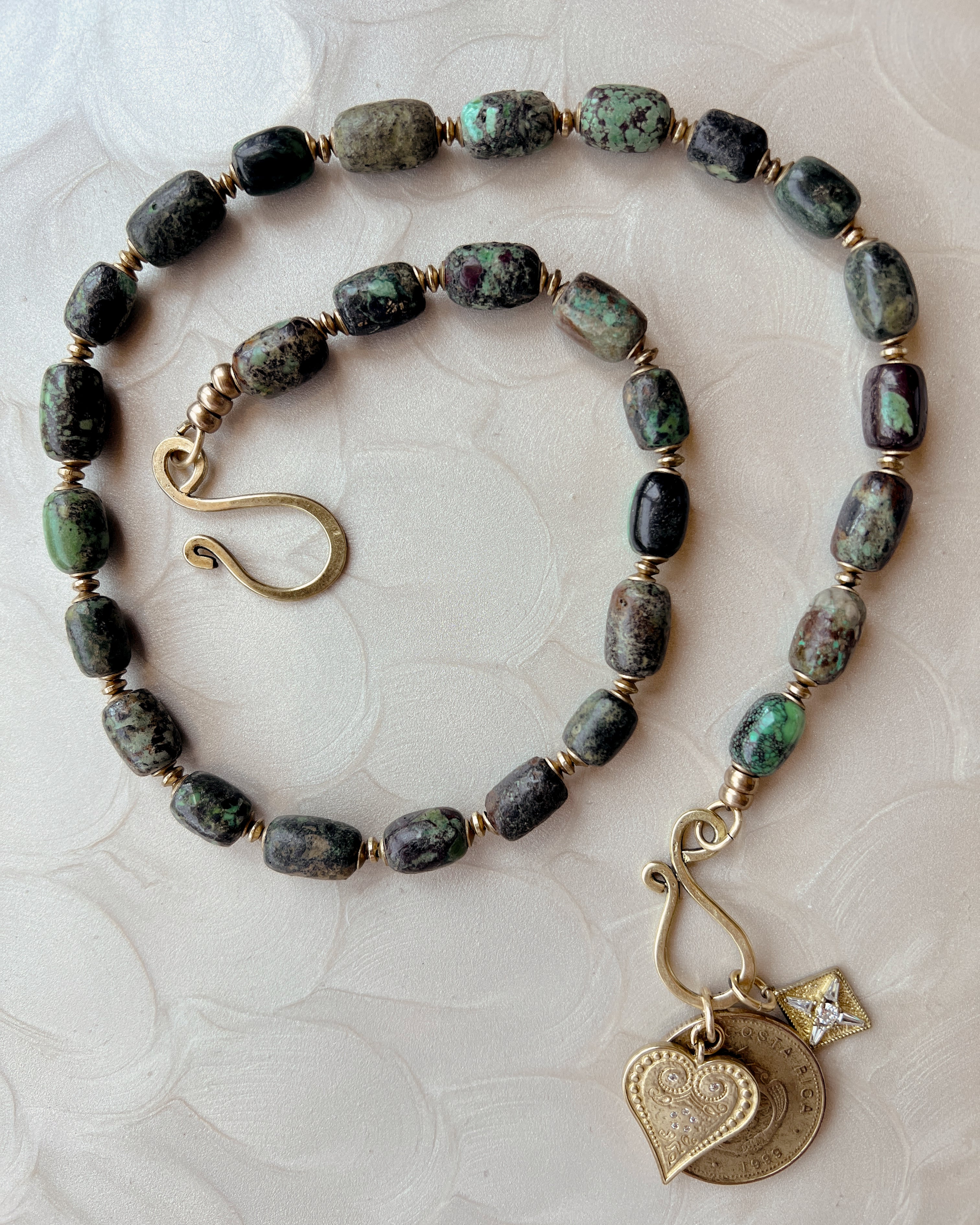 Green Turquoise Boho Strand