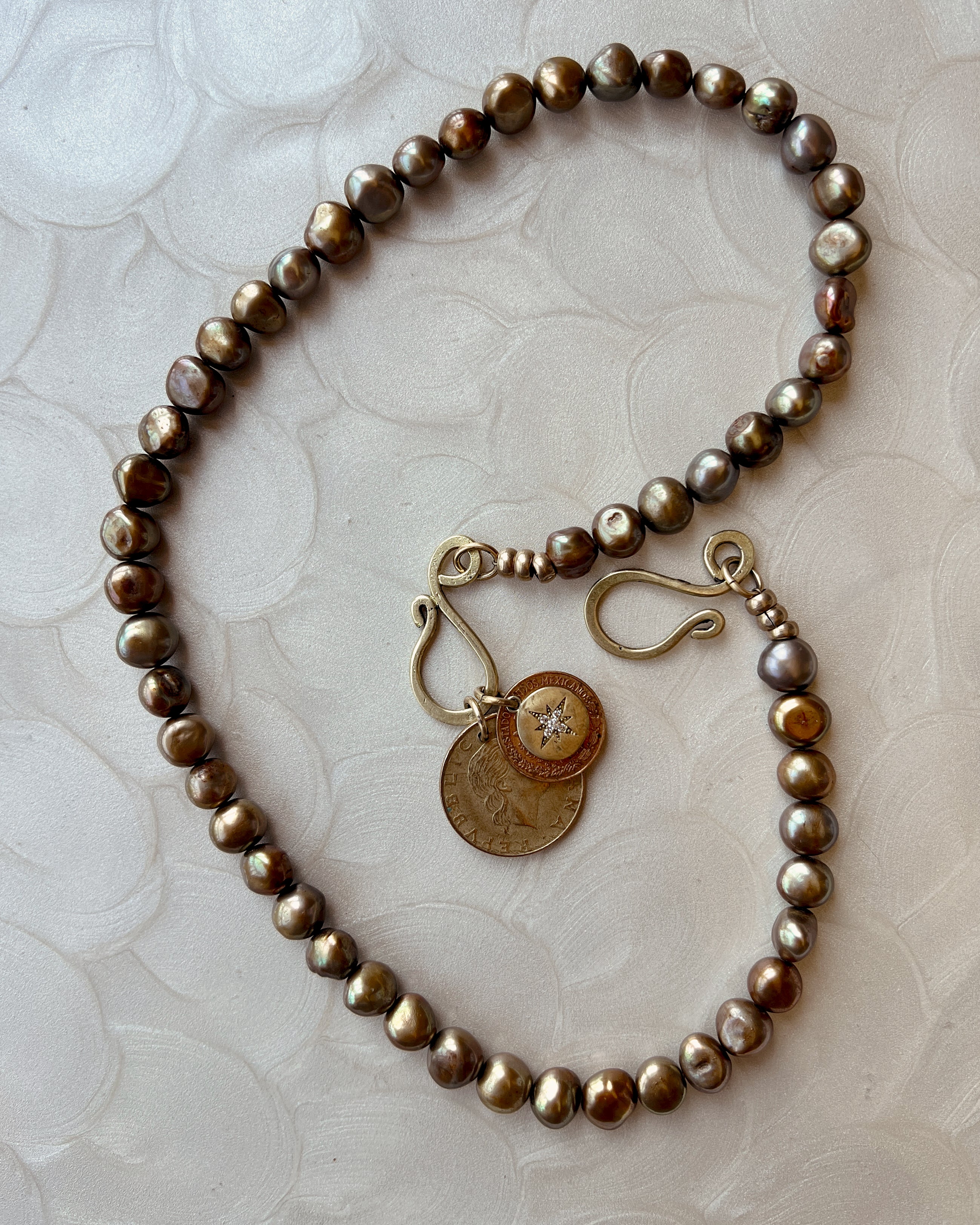 Olive Pearl Boho Strand