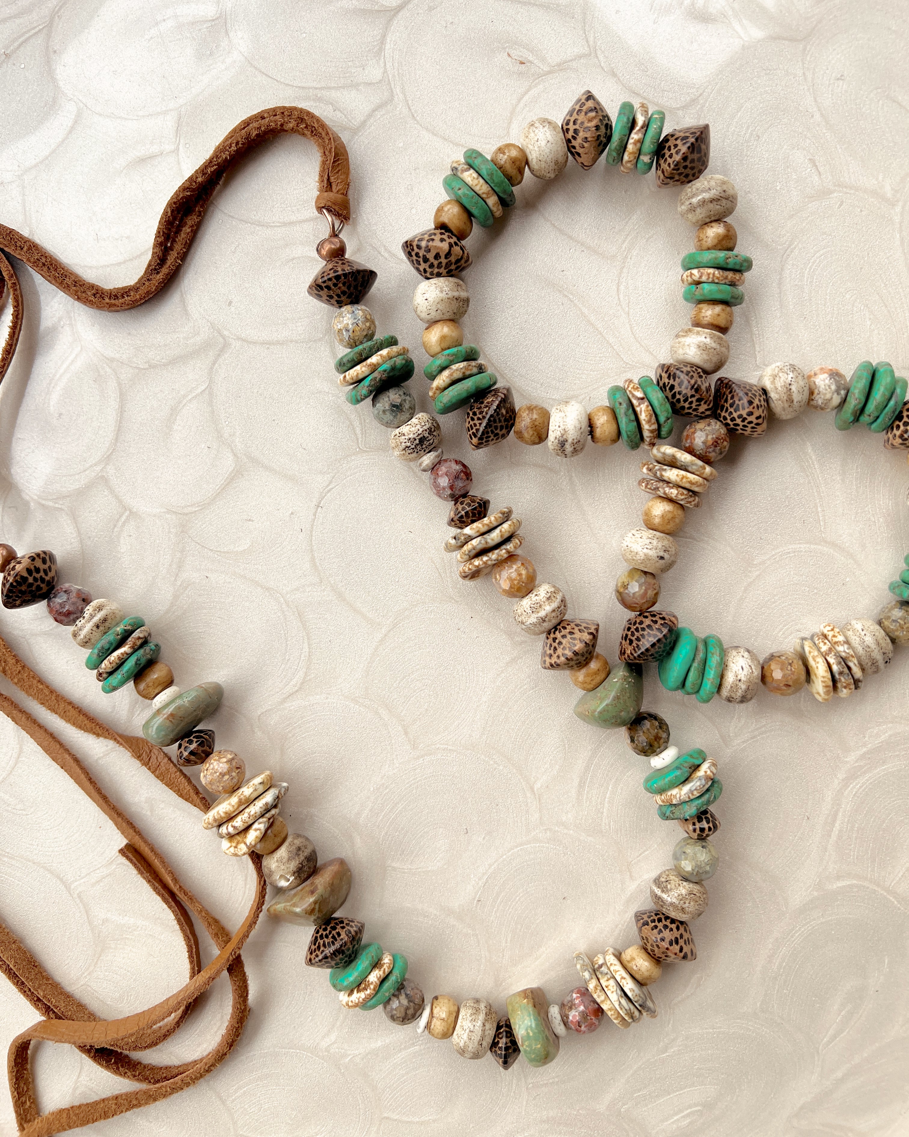 Turquoise & Wood Set