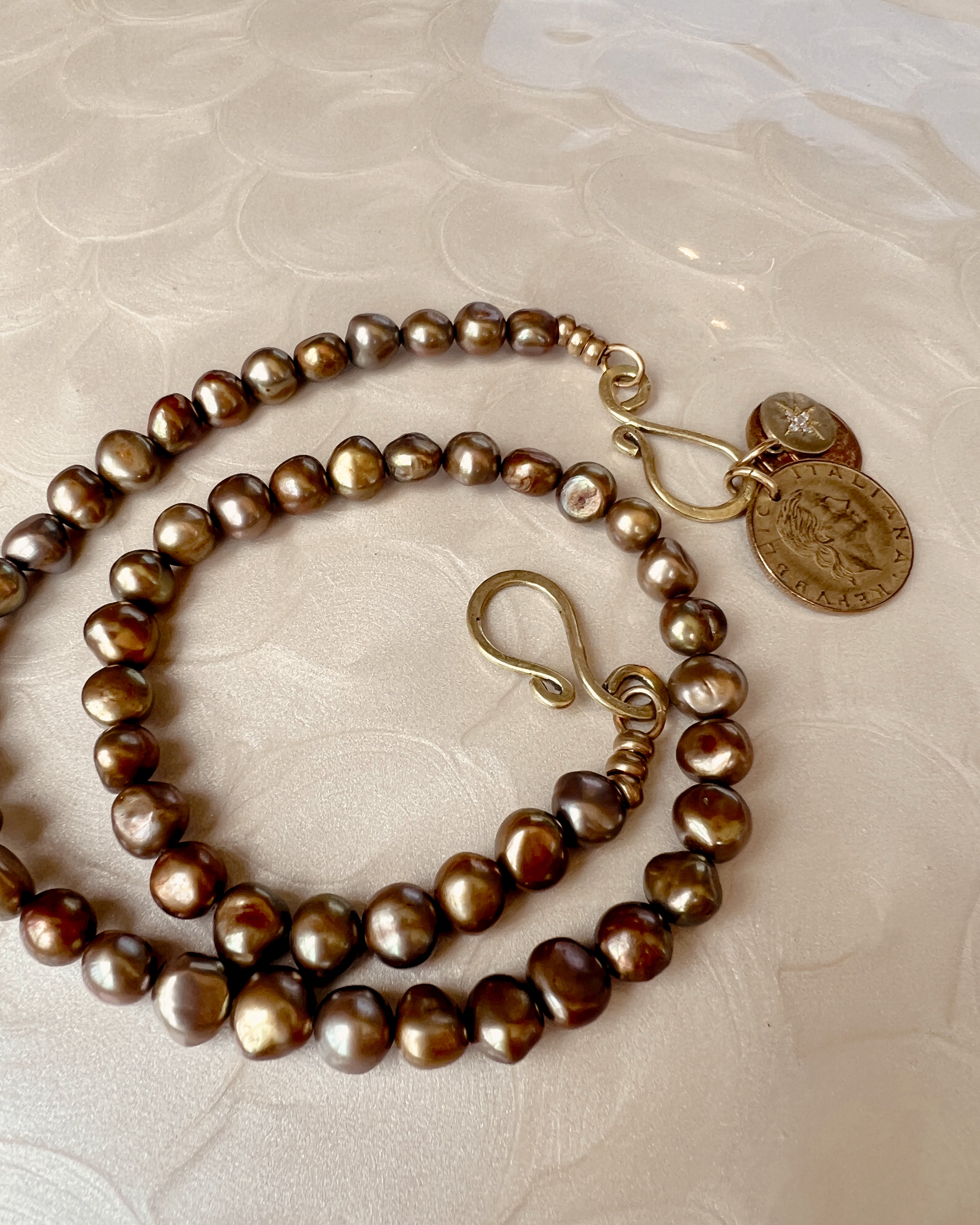 Olive Pearl Boho Strand