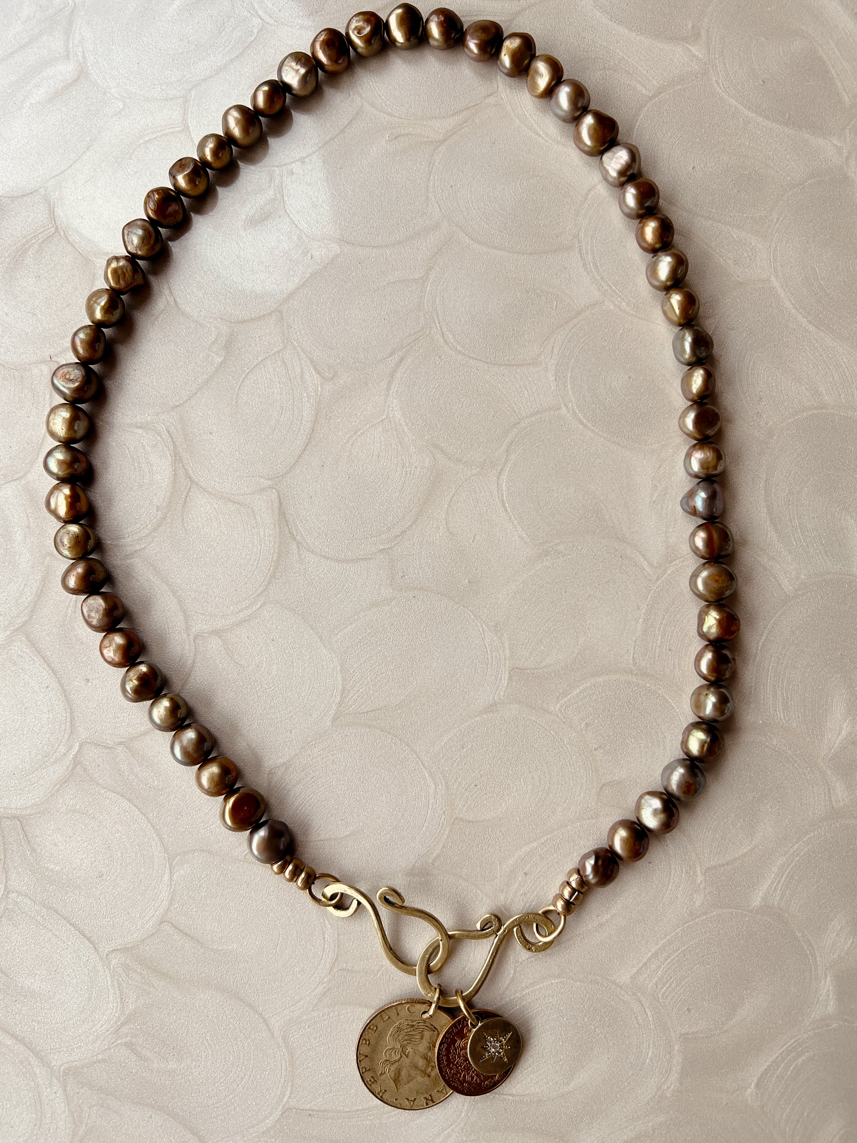 Olive Pearl Boho Strand