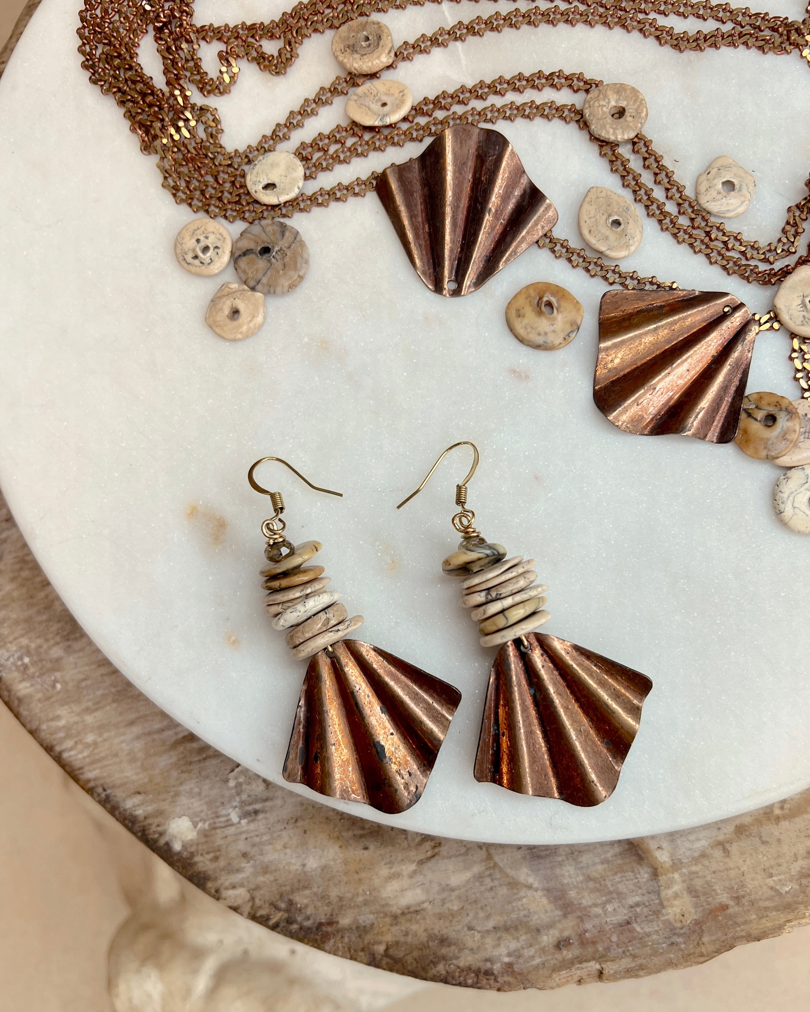 Copper Fan Dangles