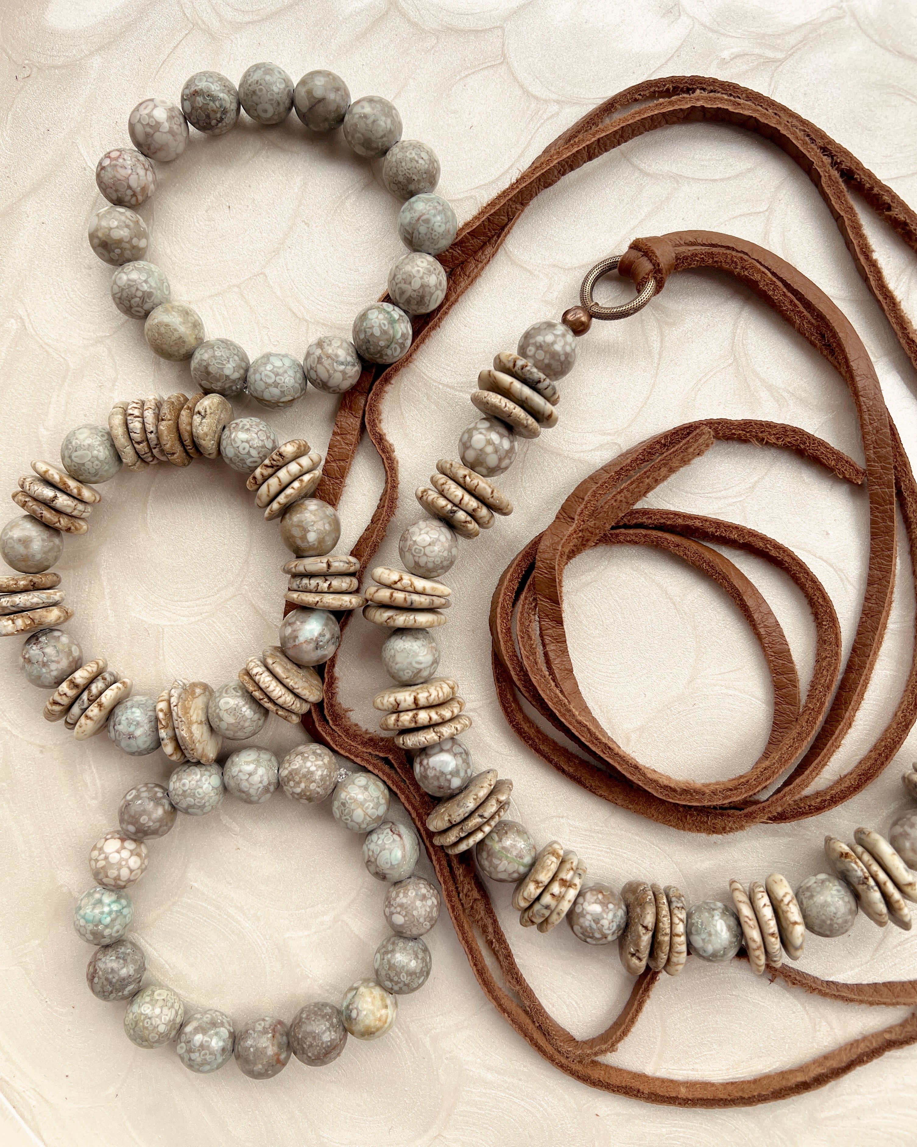 Fossil Jasper Set