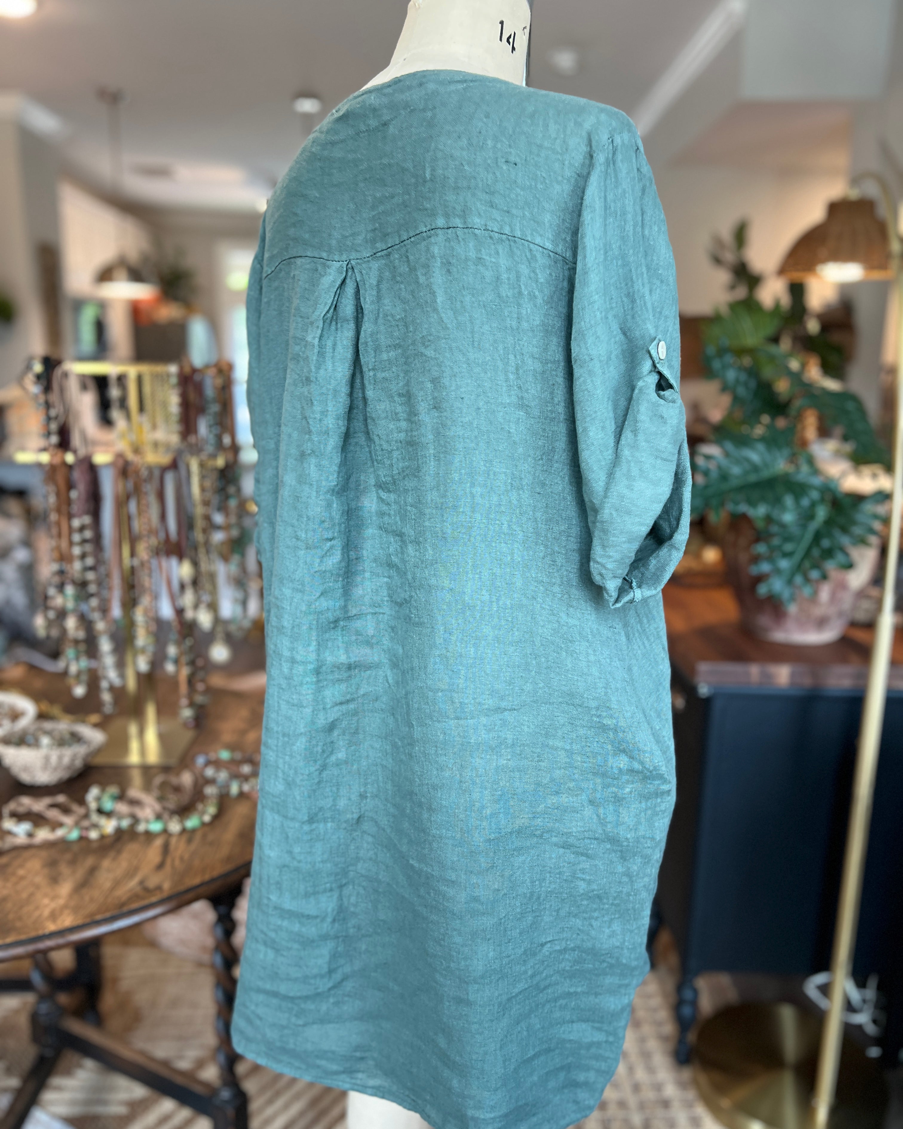 Linen Shift Dress
