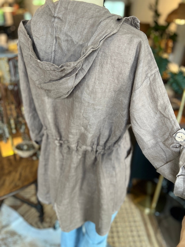 Hooded Summer Linen Jacket