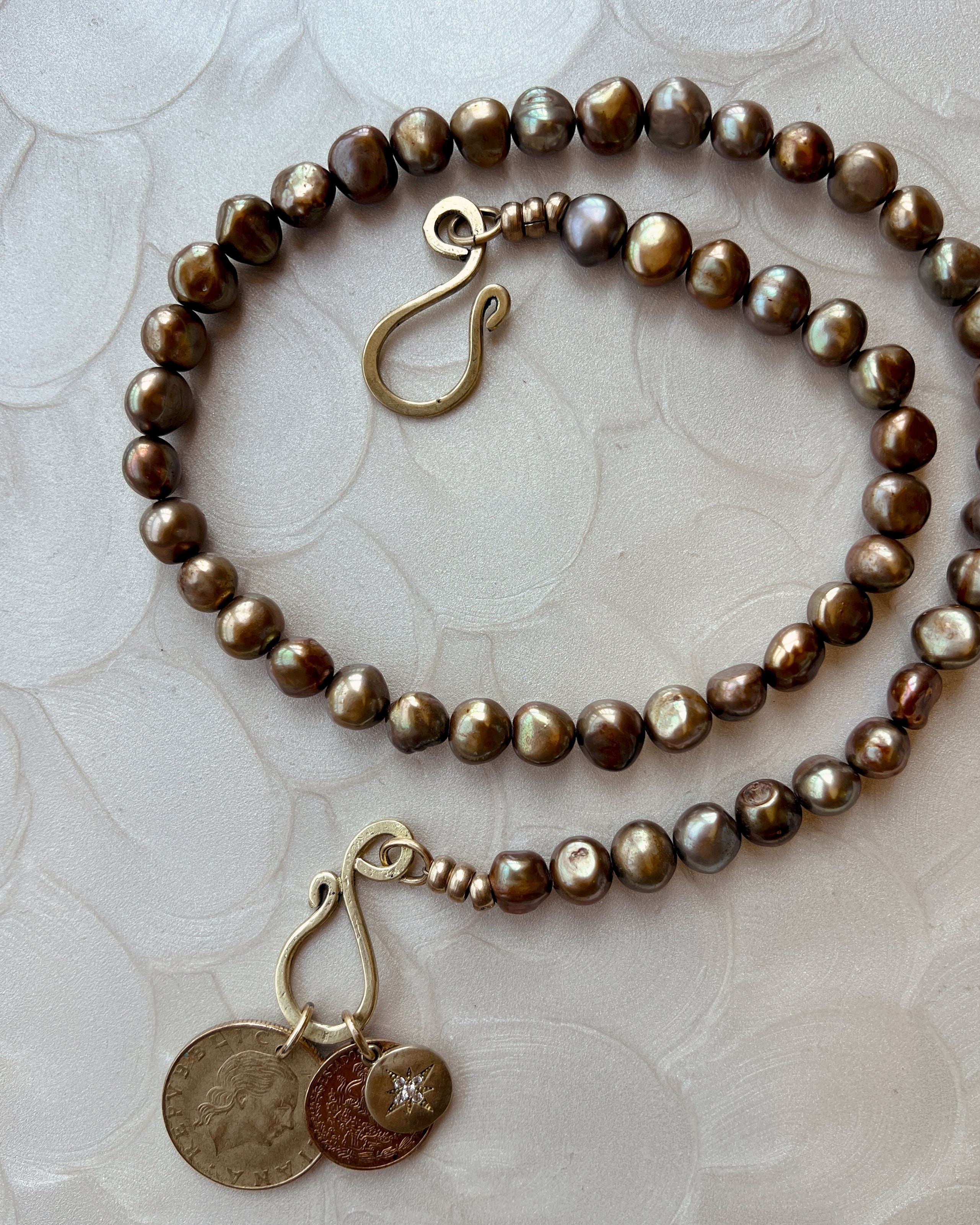 Olive Pearl Boho Strand