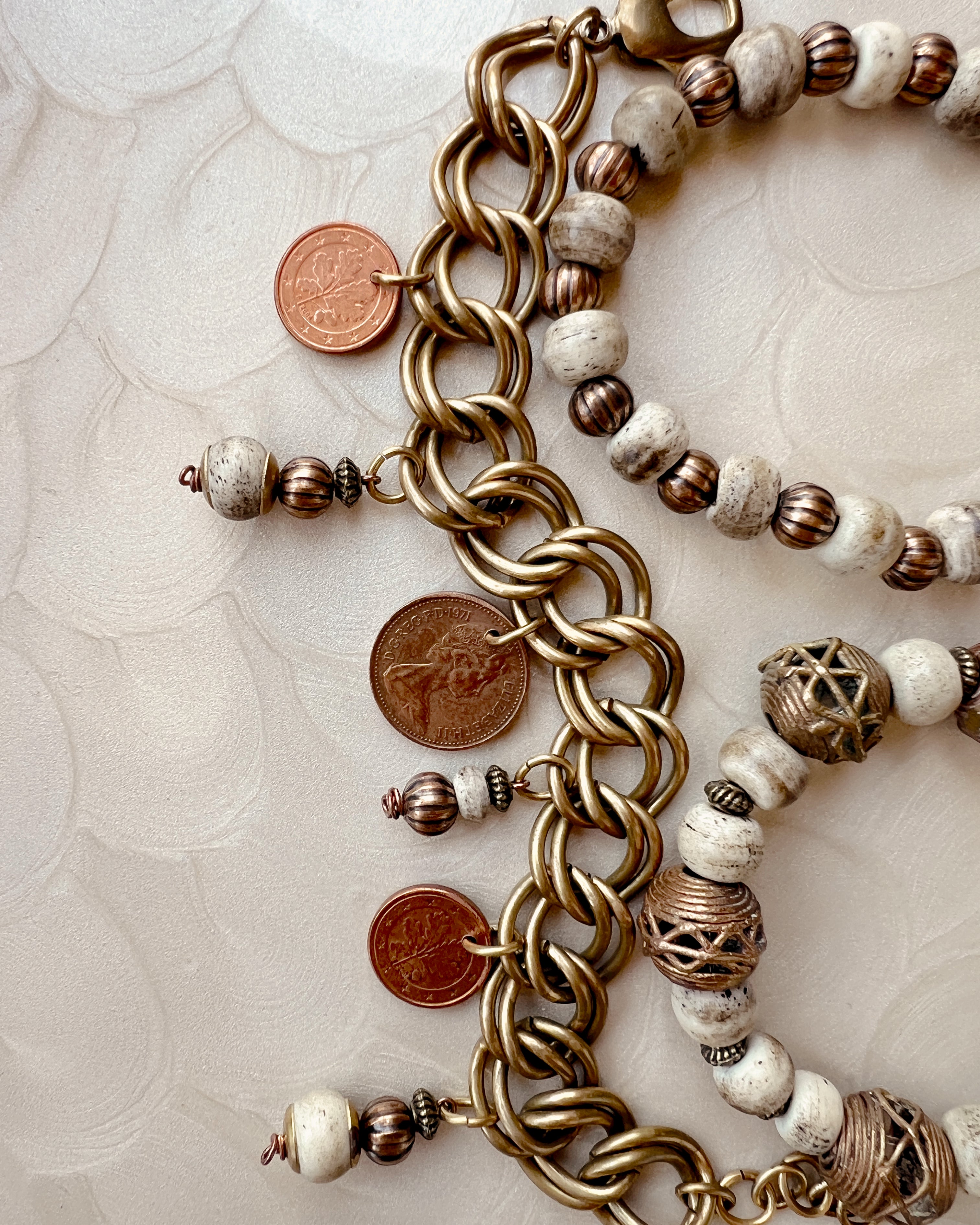 Cream & Brass Stack