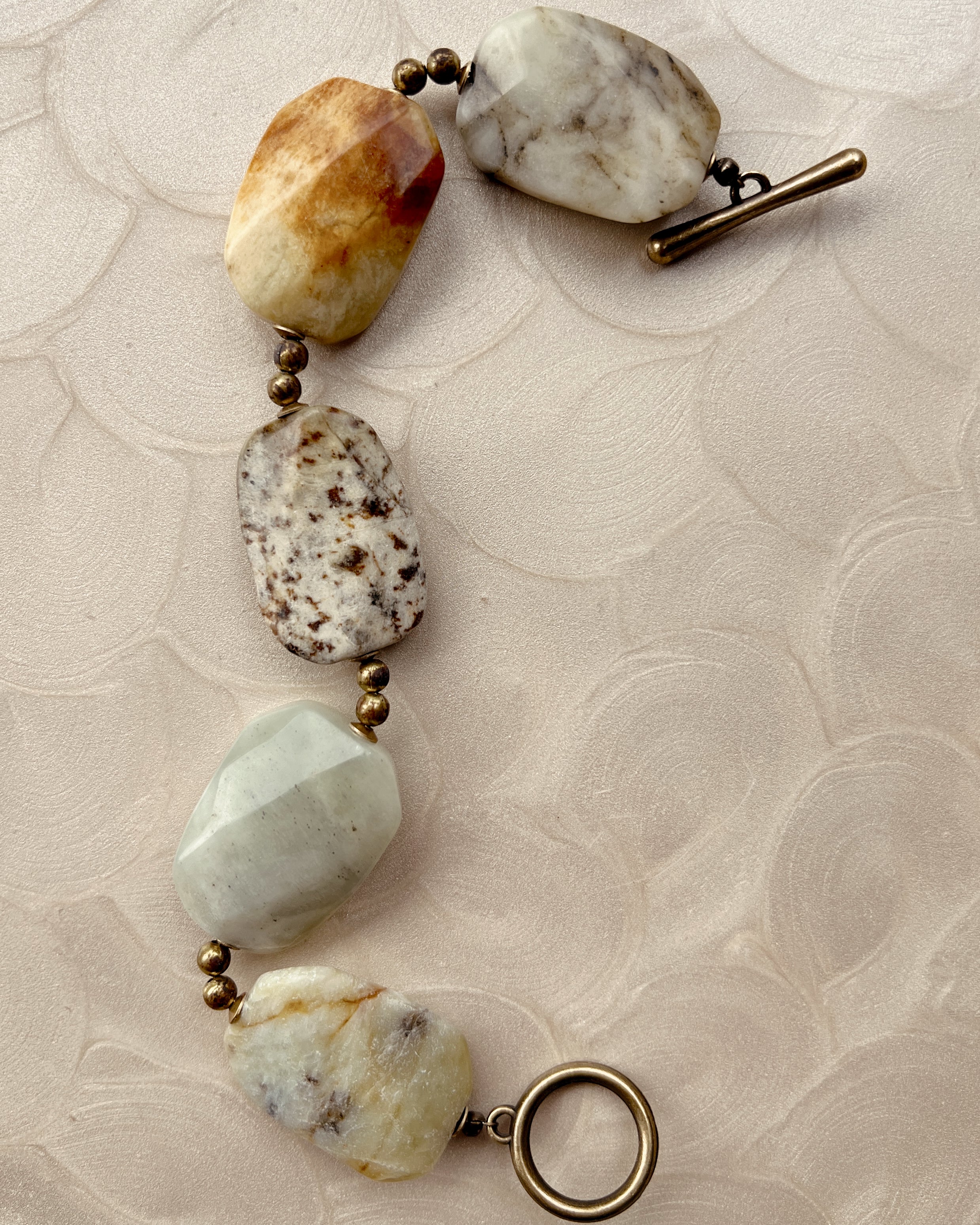 Jade Slab Toggle Bracelet