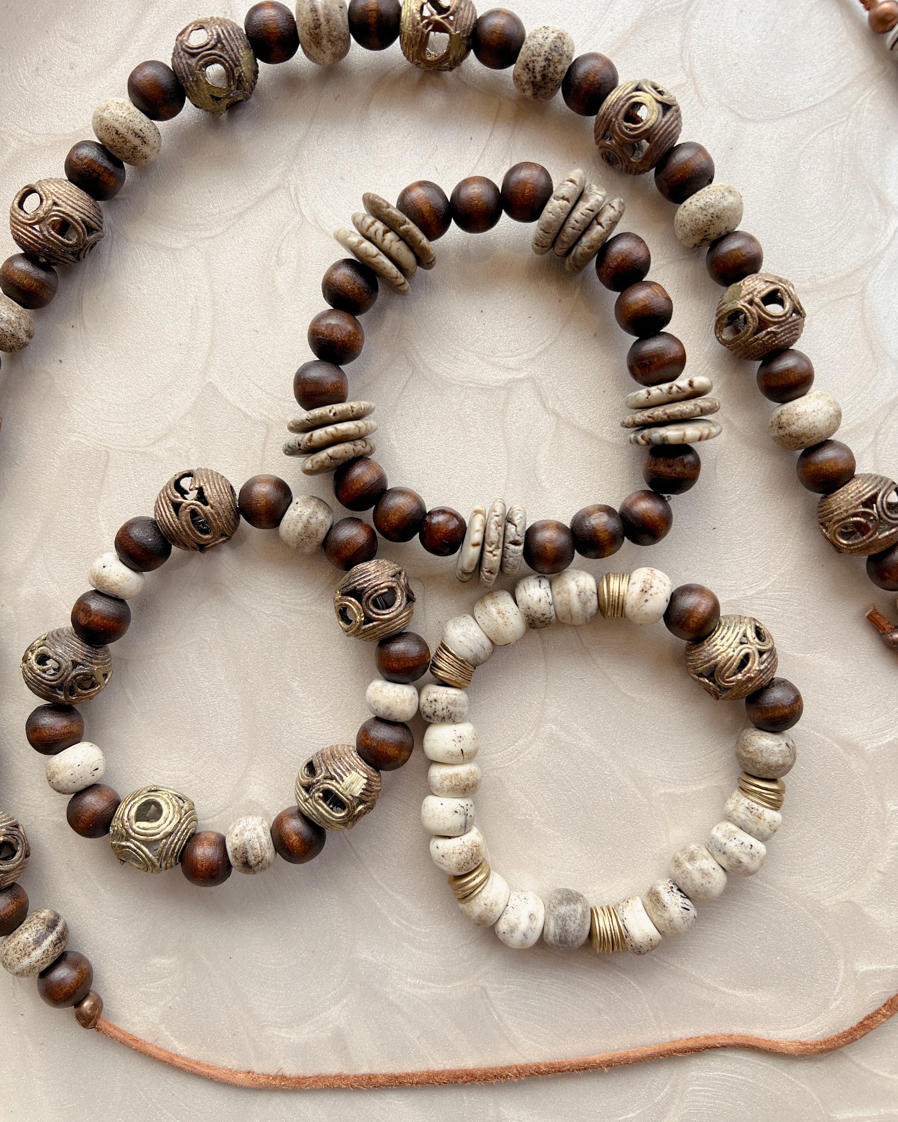 Wood, Bone & Brass Set