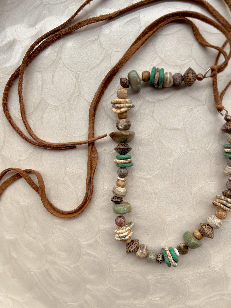 Turquoise & Wood Set