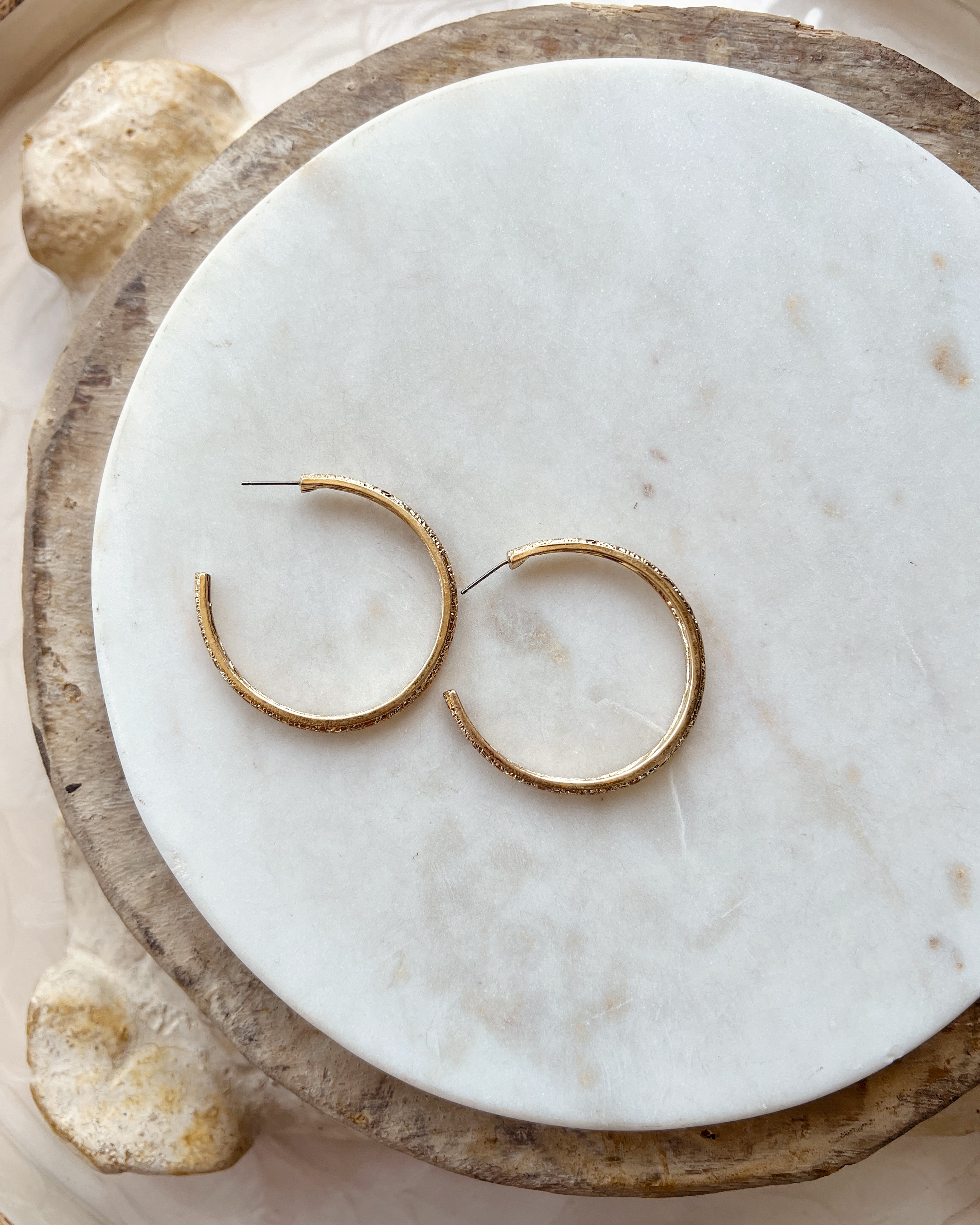 Etched Hoops Large