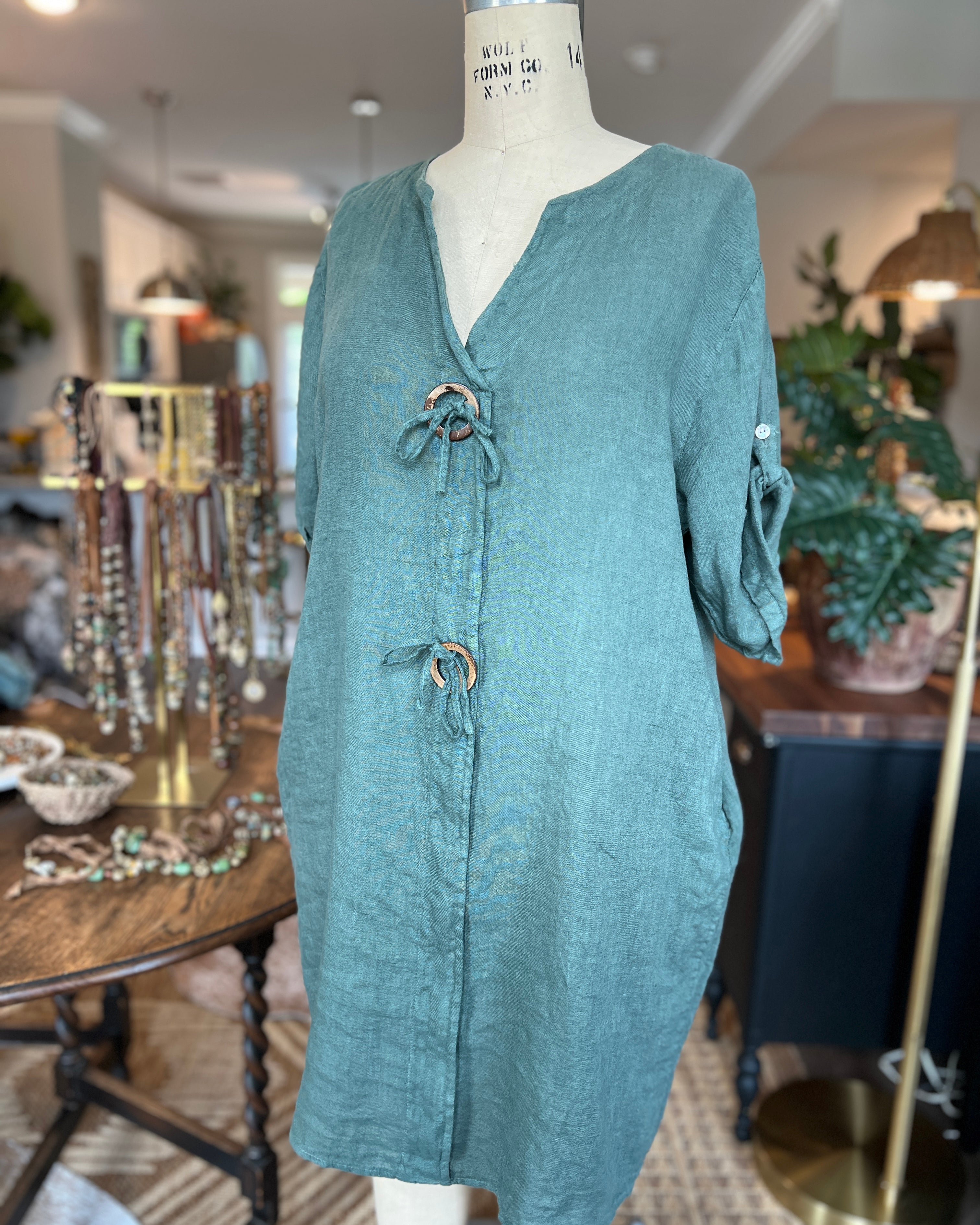 Linen Shift Dress