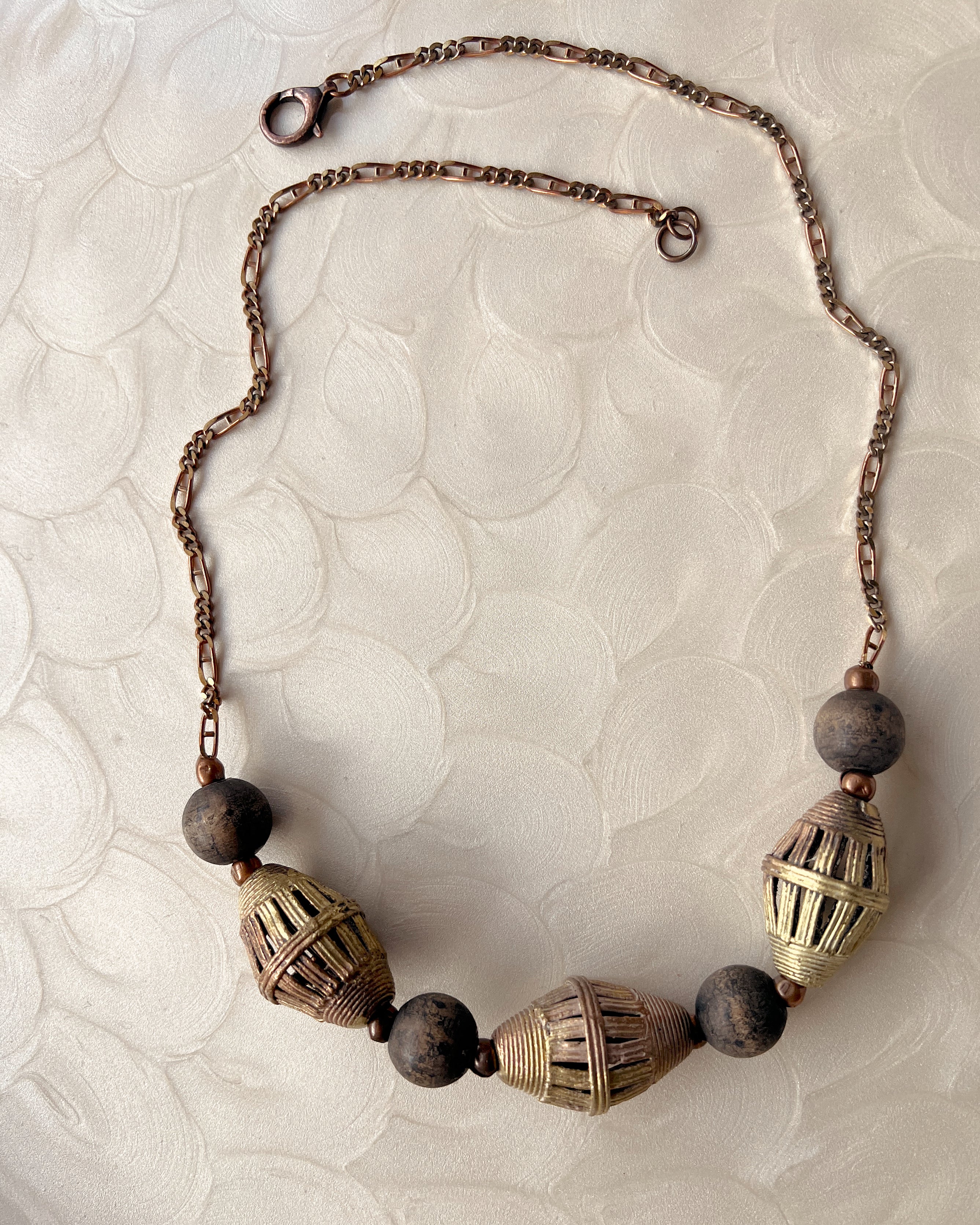 Brass & Wood on Chain