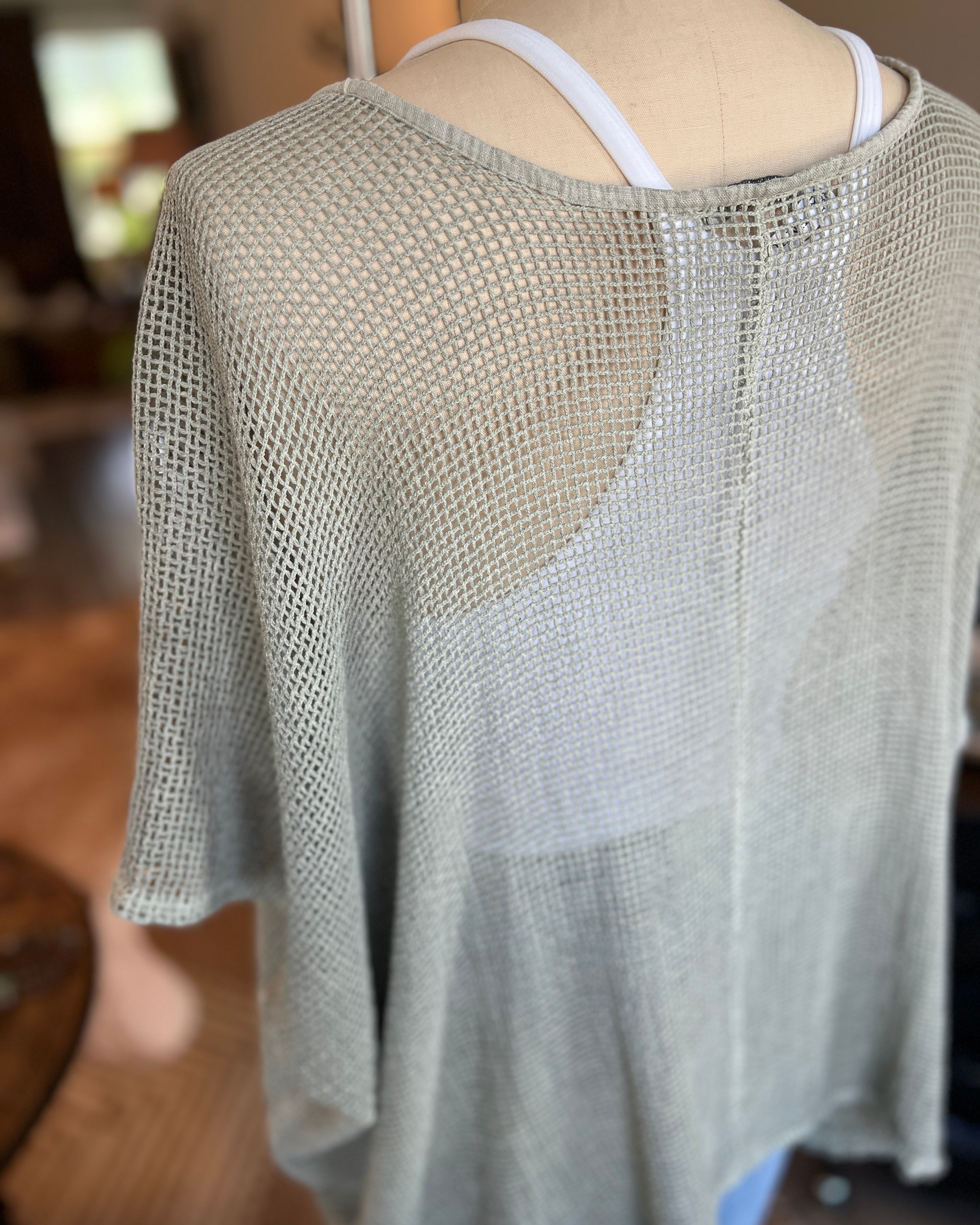 Oversized Mesh Poncho