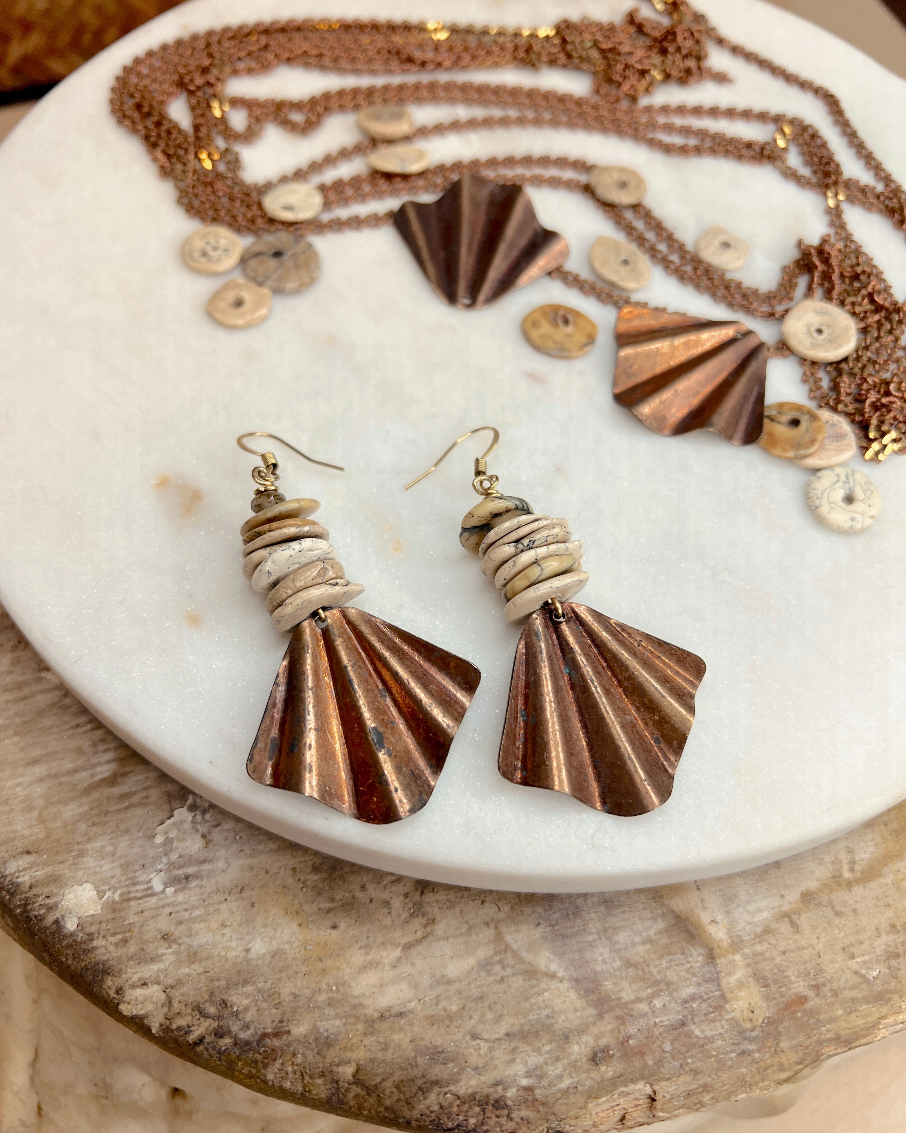 Copper Fan Dangles
