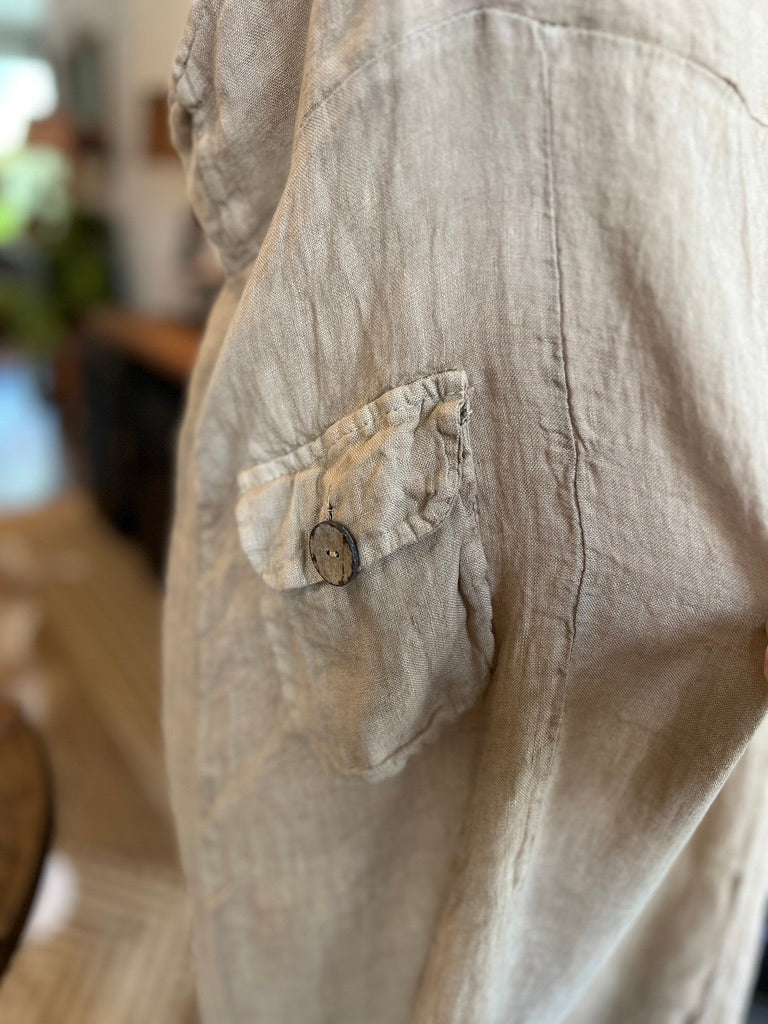 Bohemian Linen Bibs (Camel)
