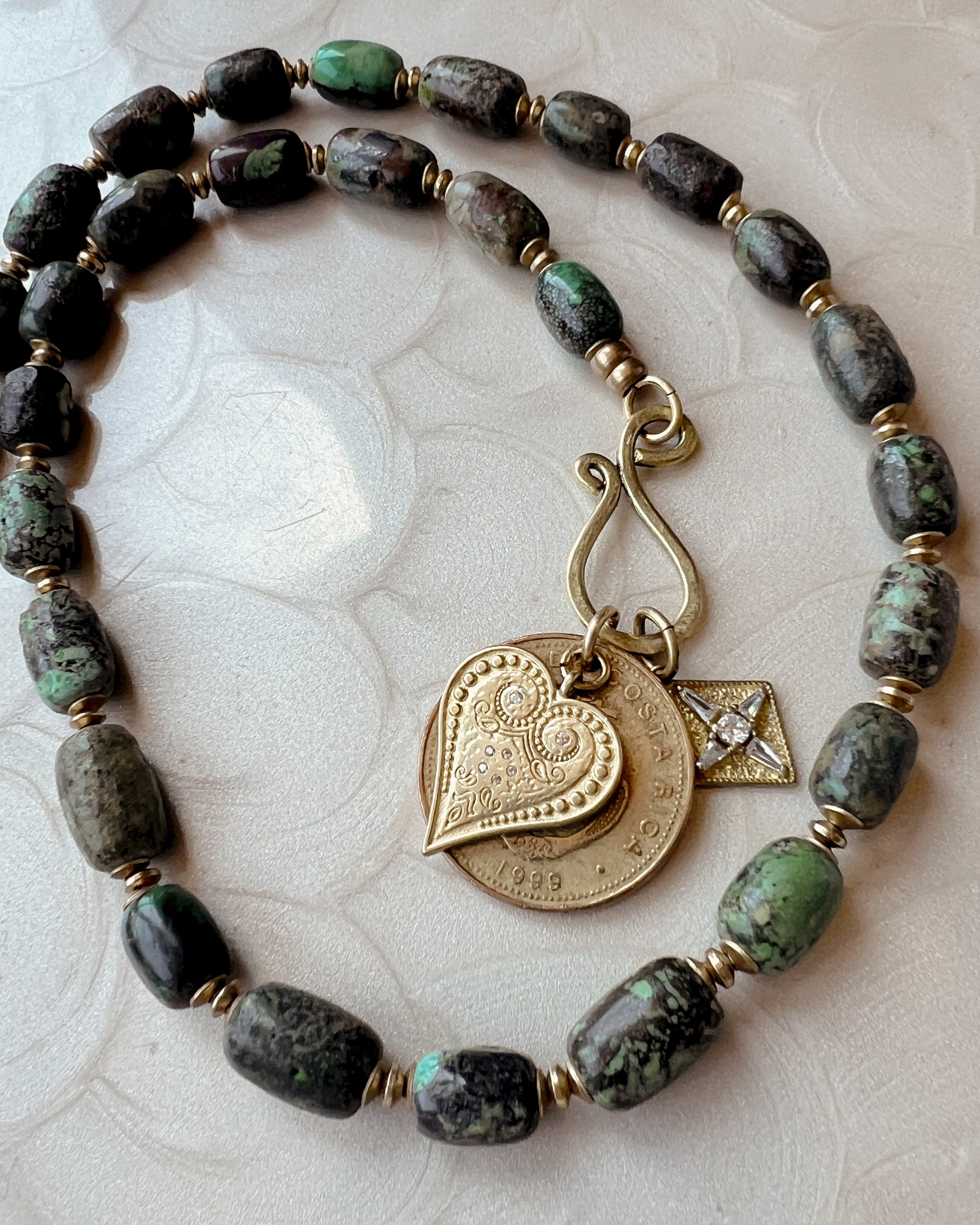Green Turquoise Boho Strand