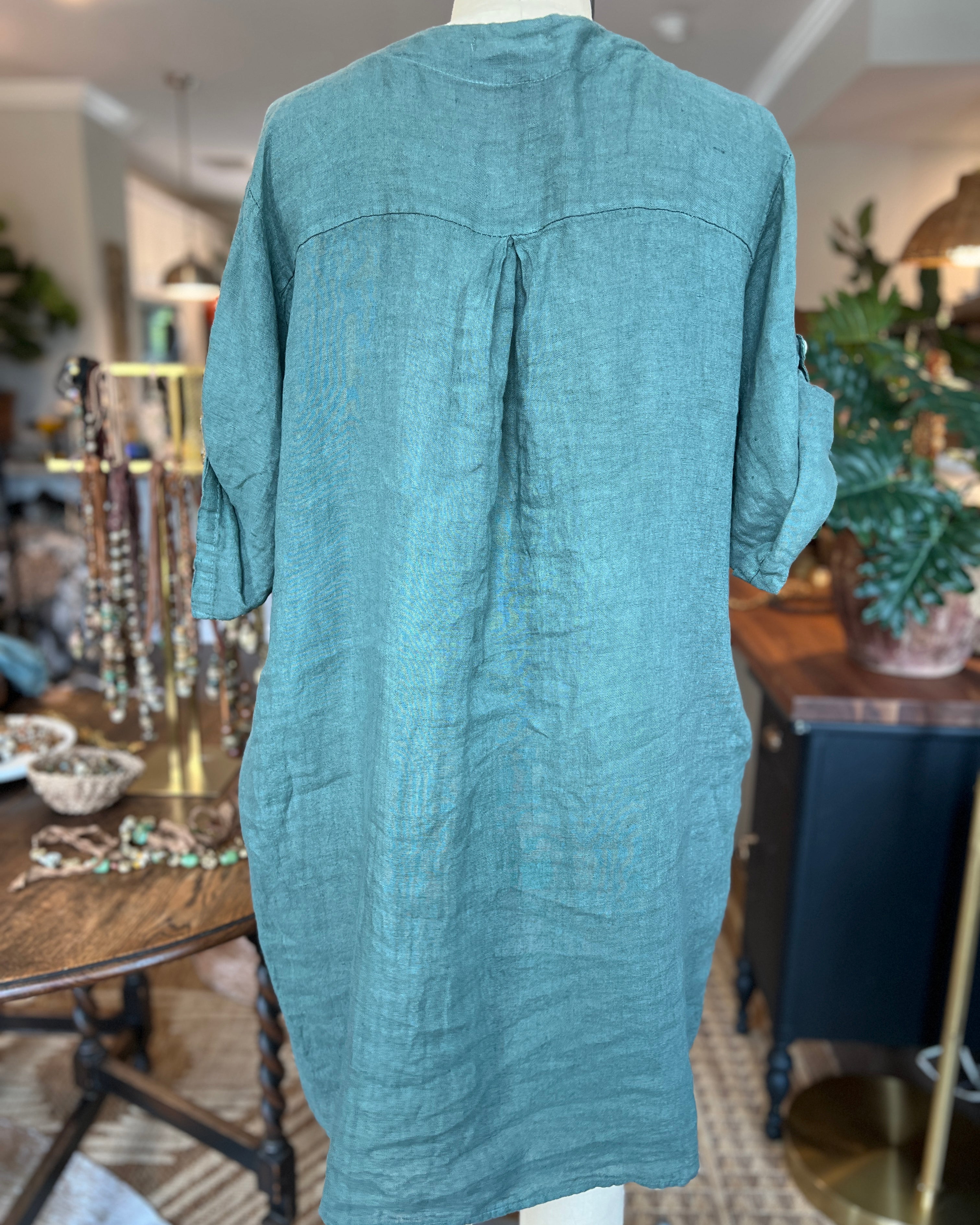 Linen Shift Dress