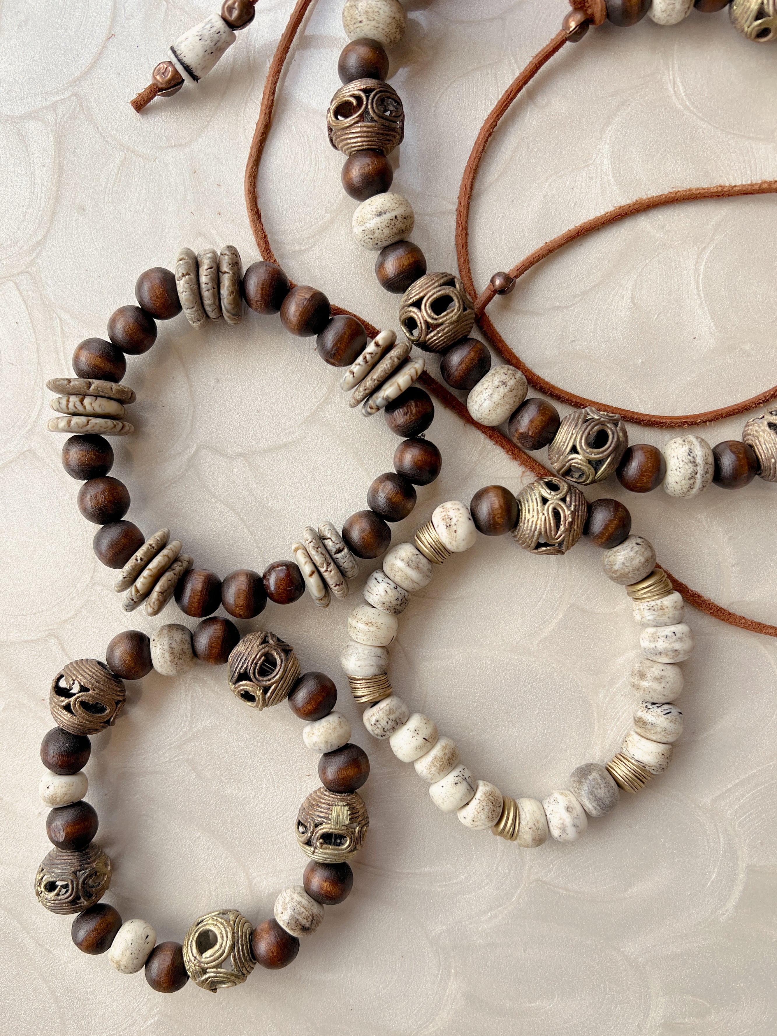 Wood, Bone & Brass Set