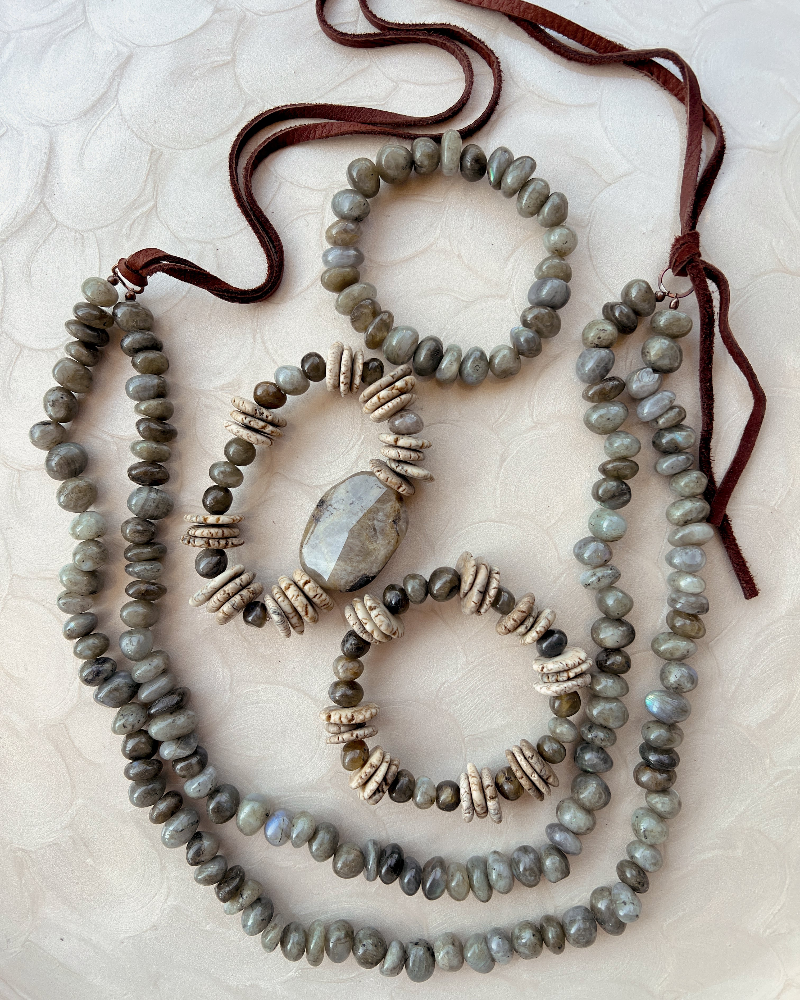 Drift Double Strand Labradorite Strand