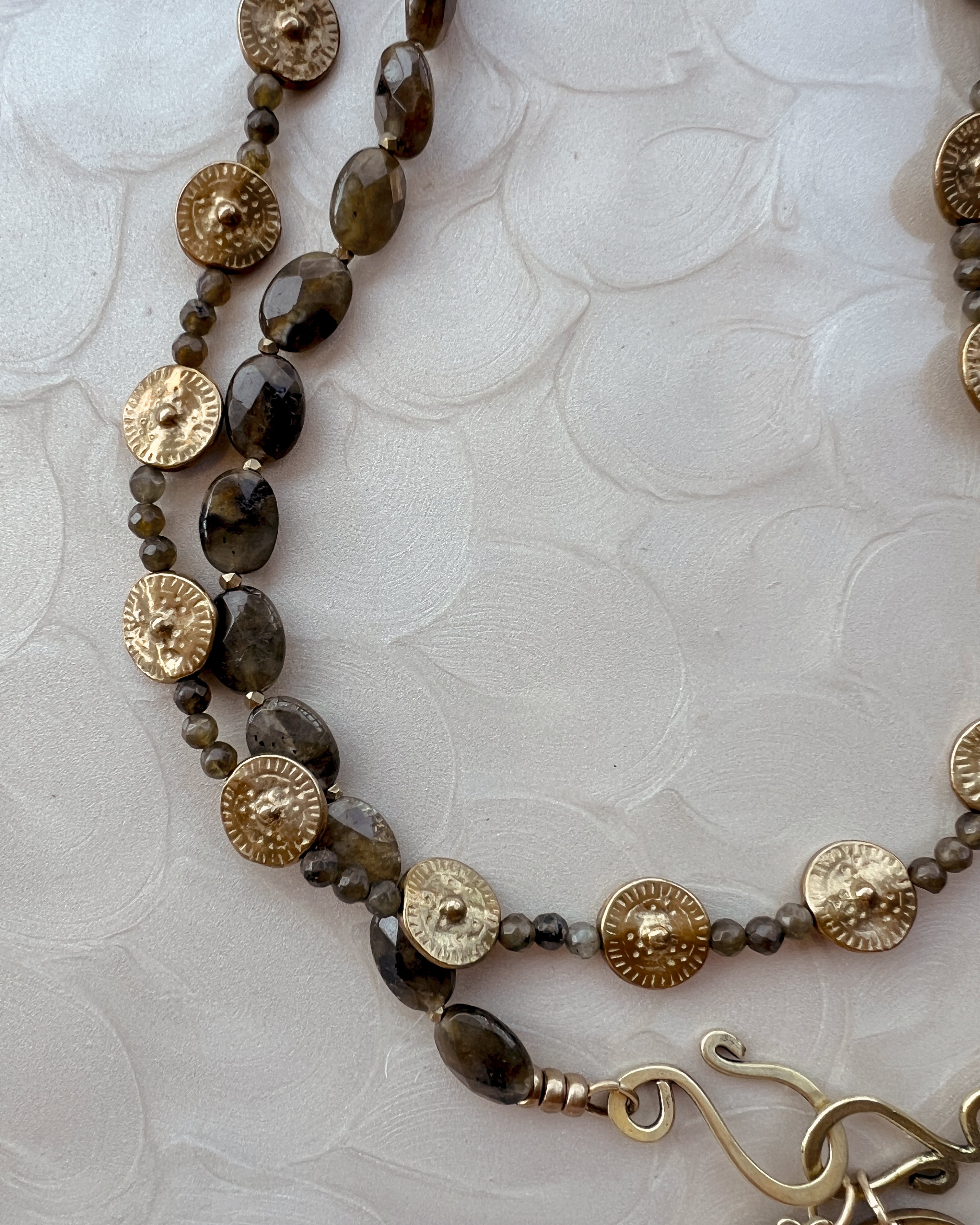 Labradorite Boho Flower Strand