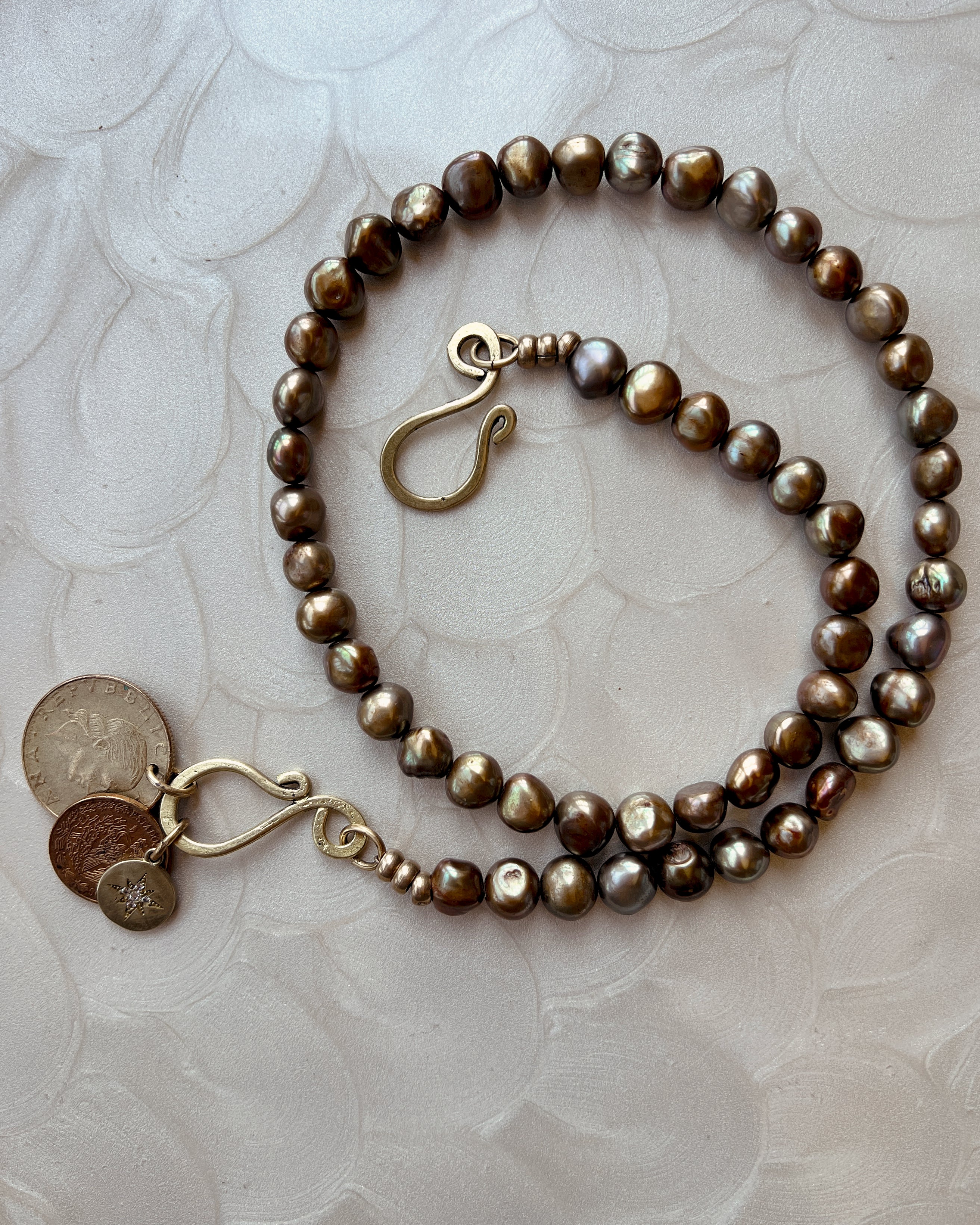 Olive Pearl Boho Strand