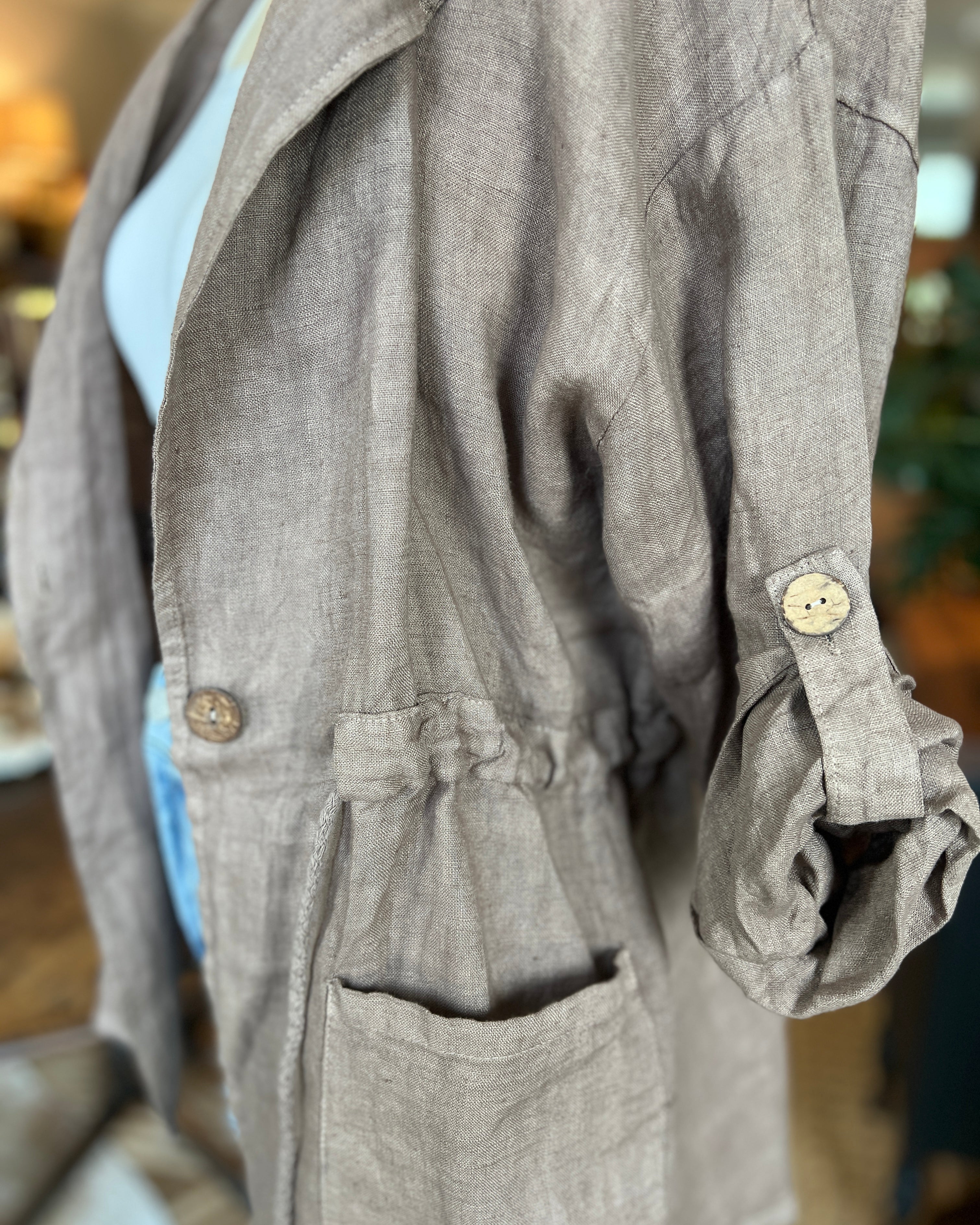 Hooded Summer Linen Jacket