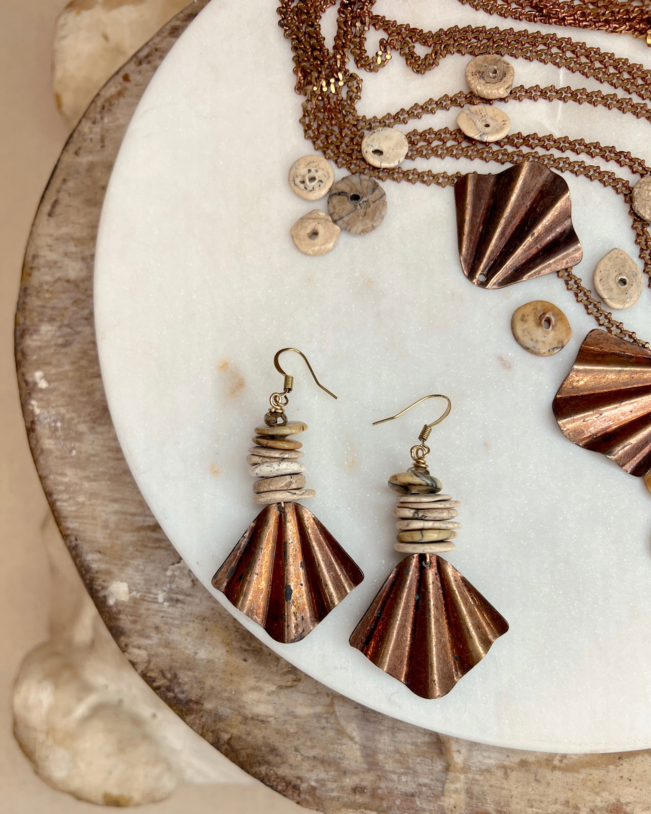 Copper Fan Dangles