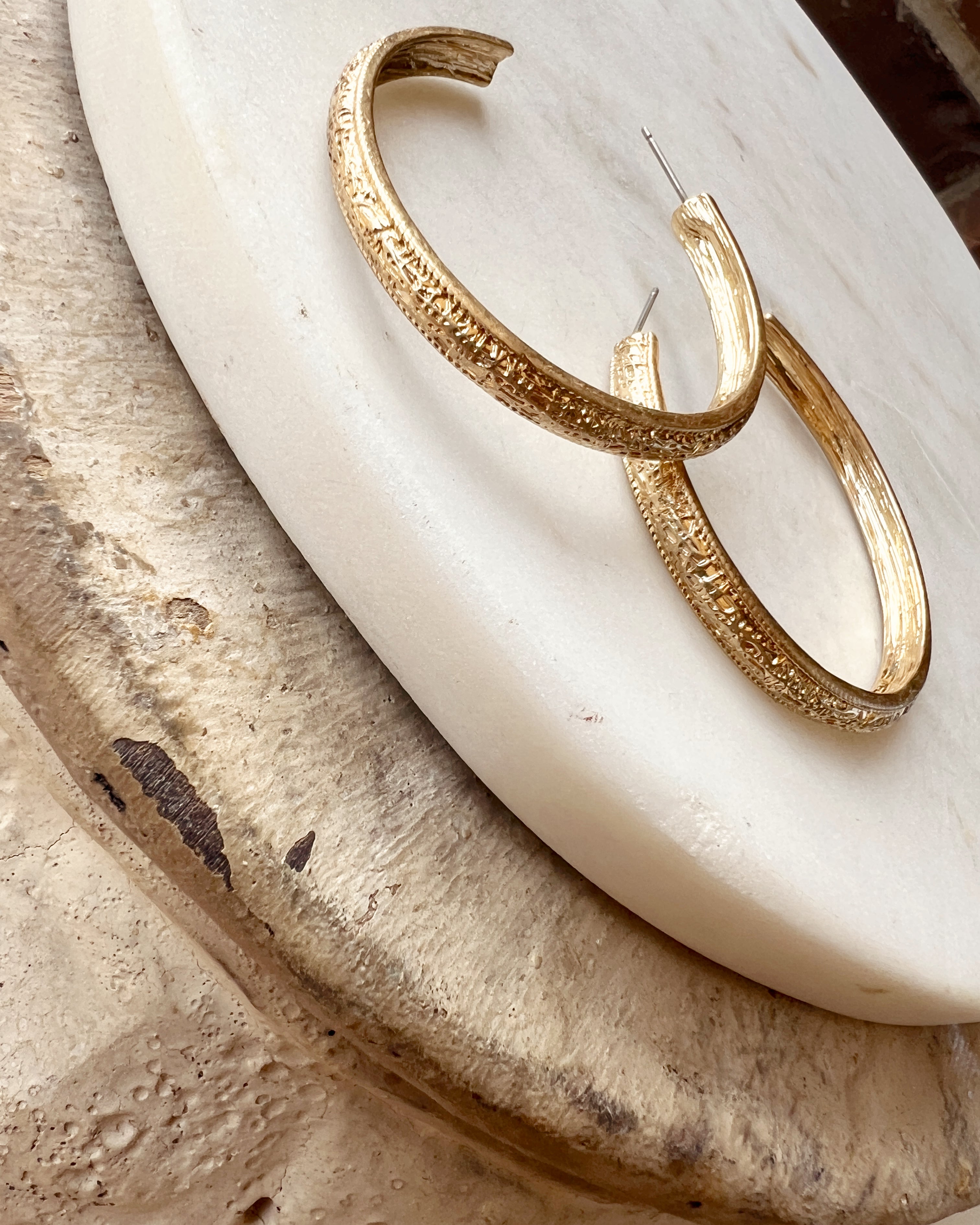 Etched Hoops Large