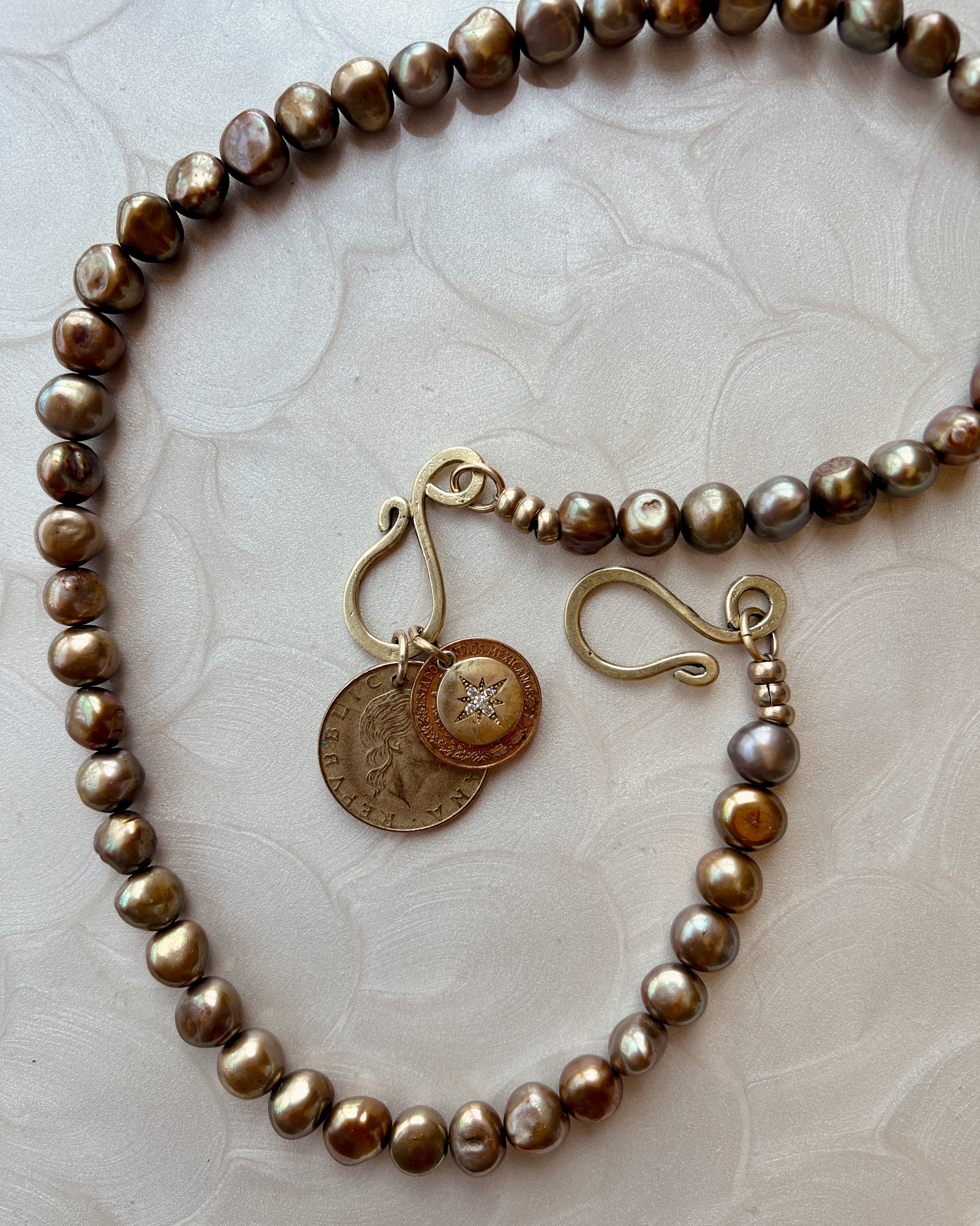 Olive Pearl Boho Strand