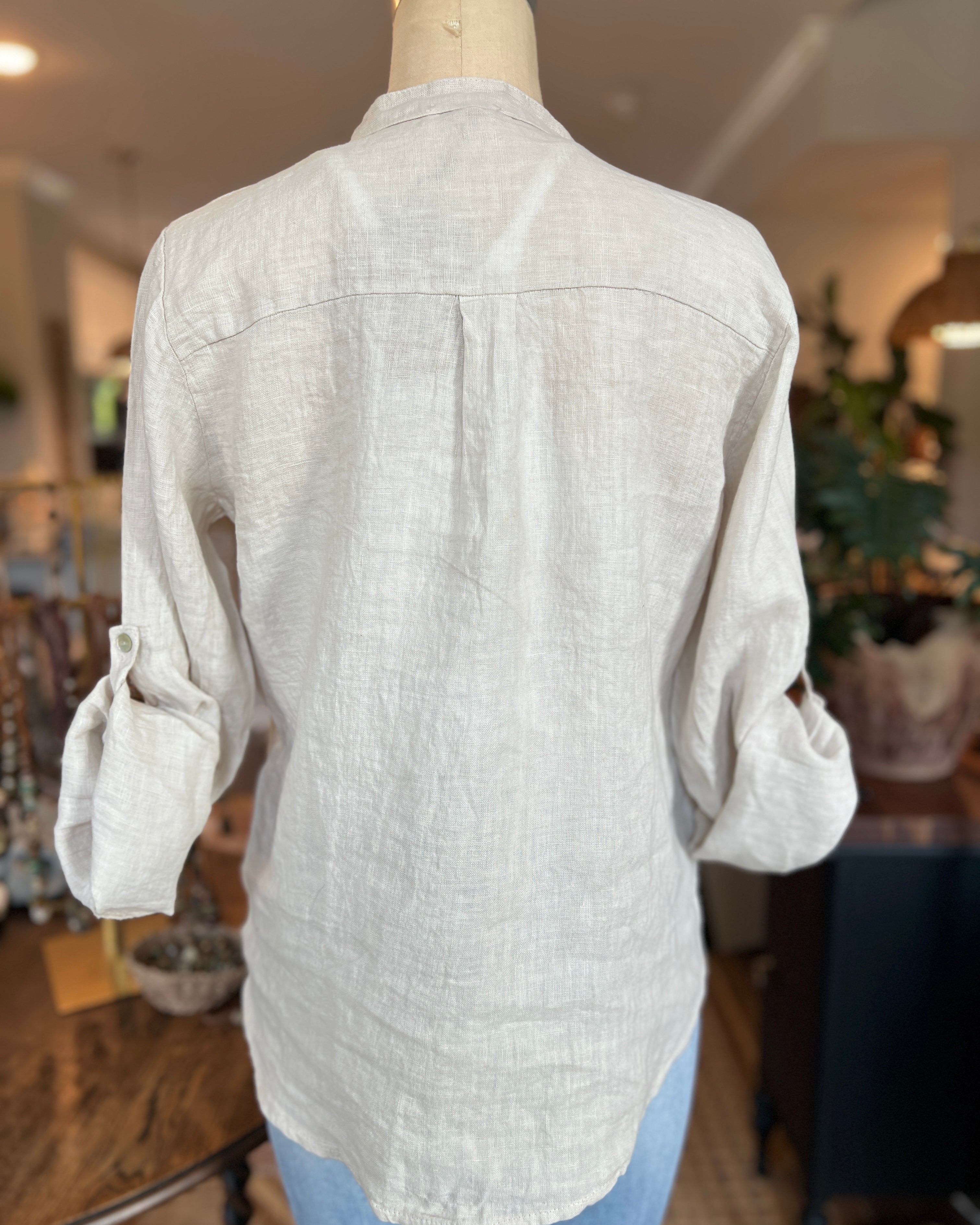 Button Down Ruffle Blouse