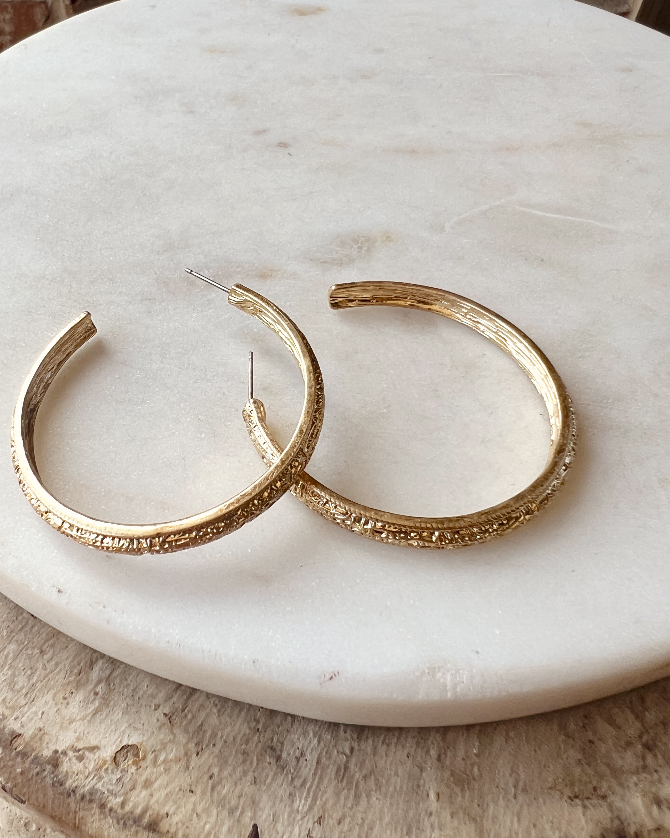 Etched Hoops Large