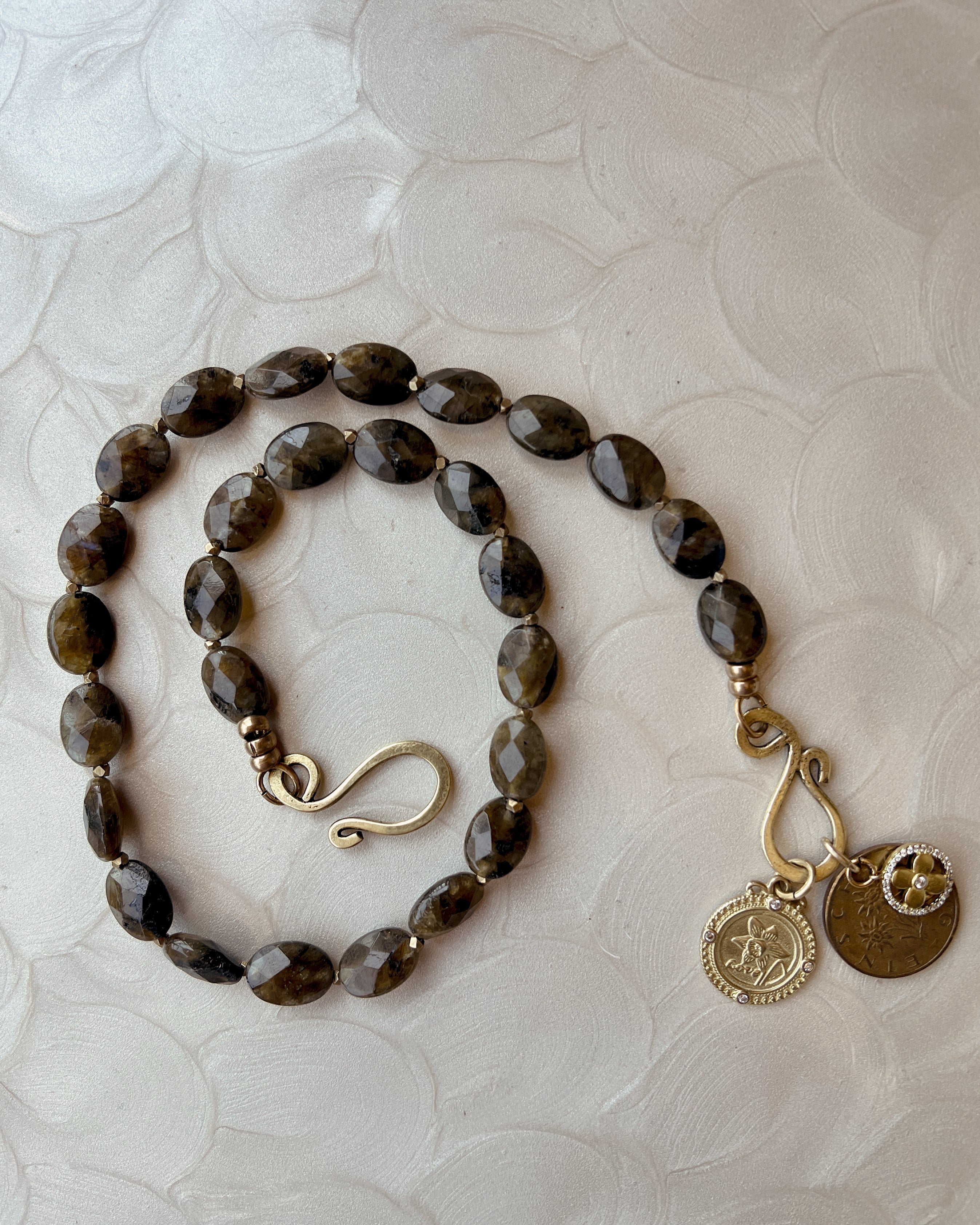 Labradorite Boho Flower Strand