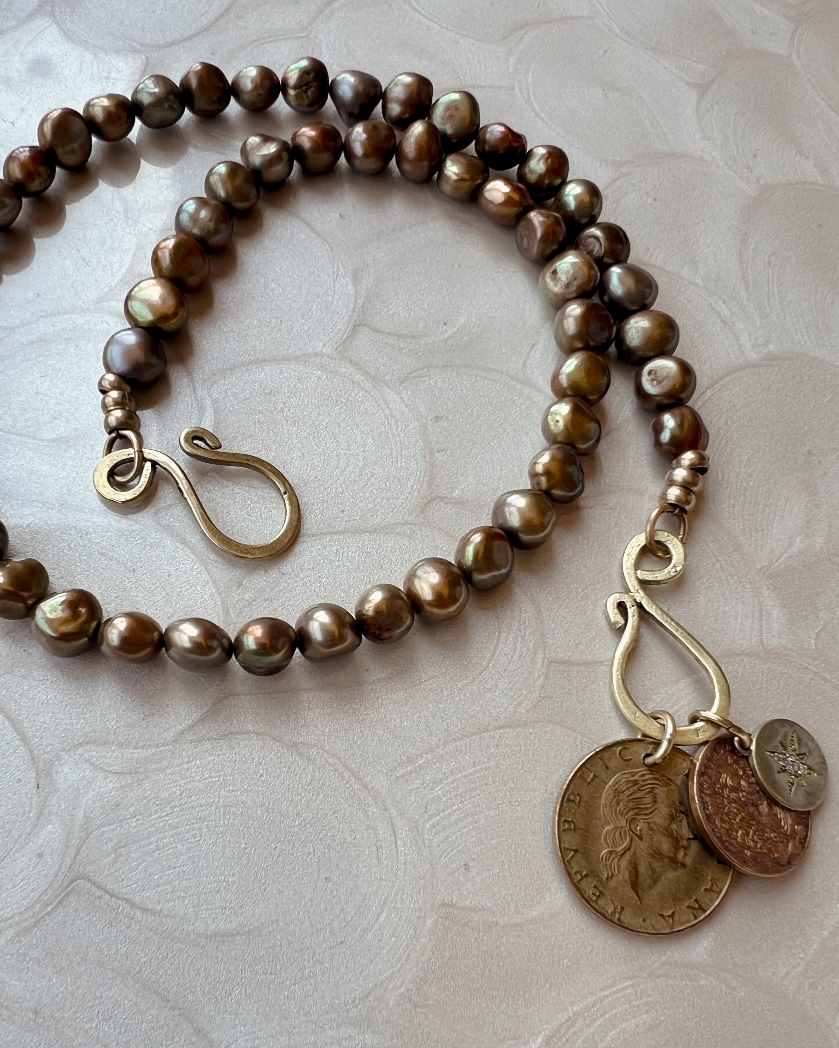 Olive Pearl Boho Strand
