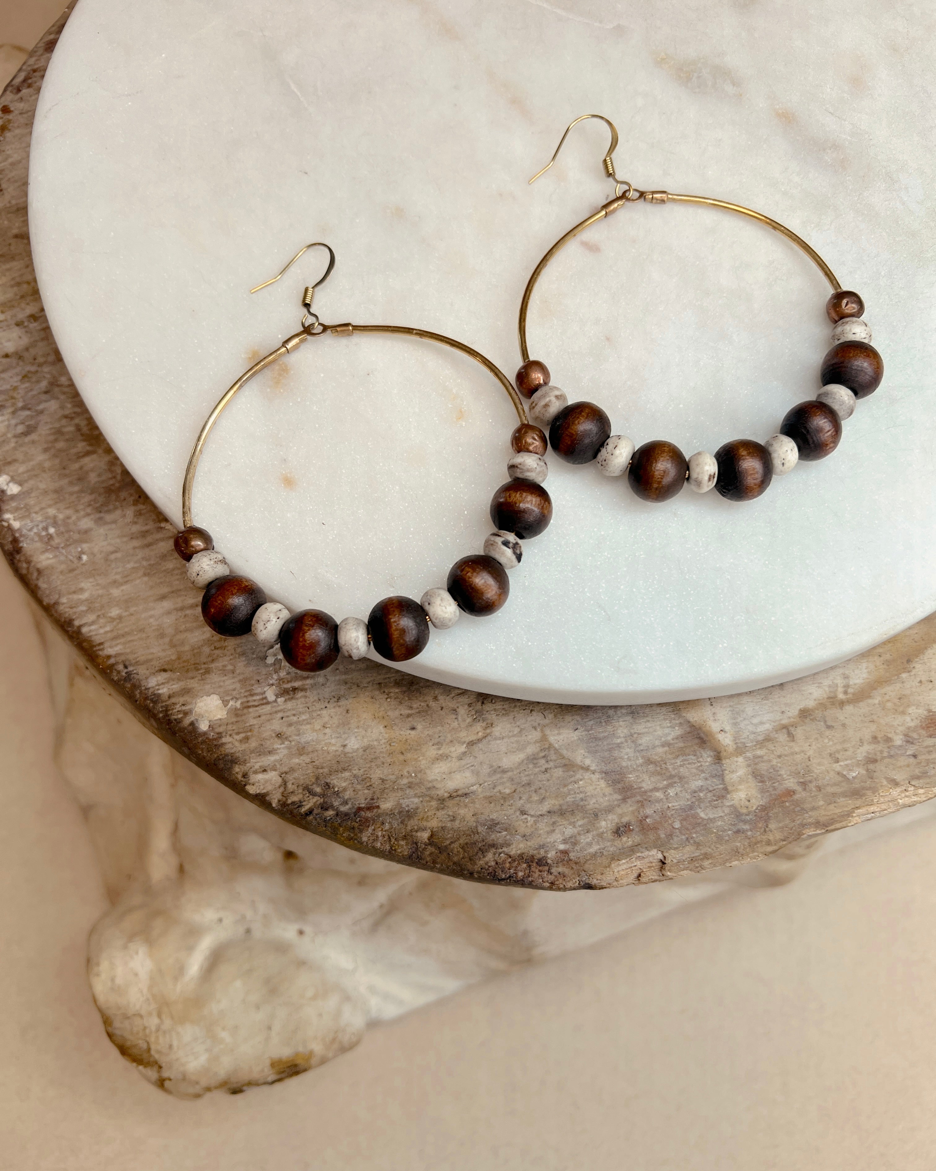 Brass & Wood Dangles