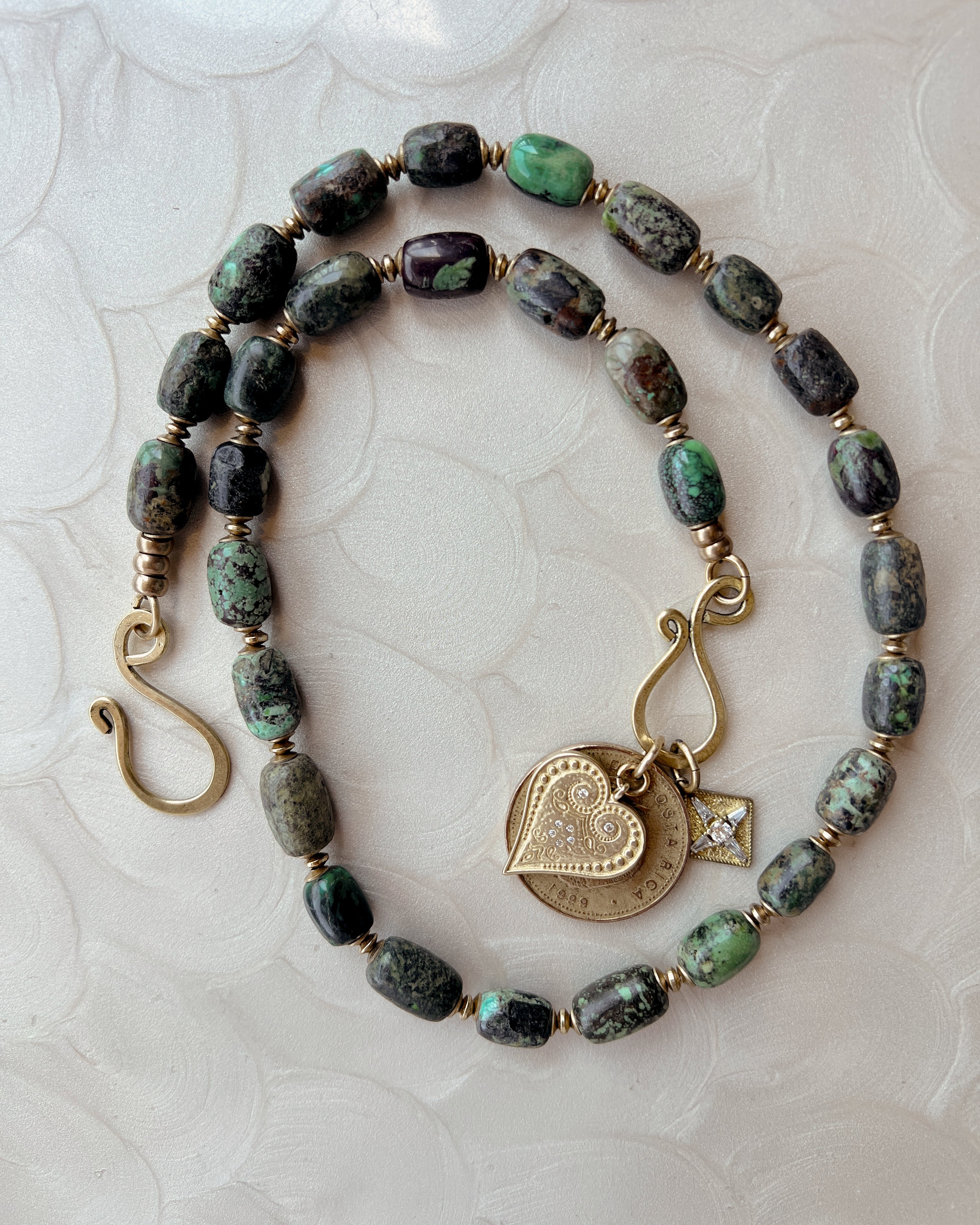 Green Turquoise Boho Strand