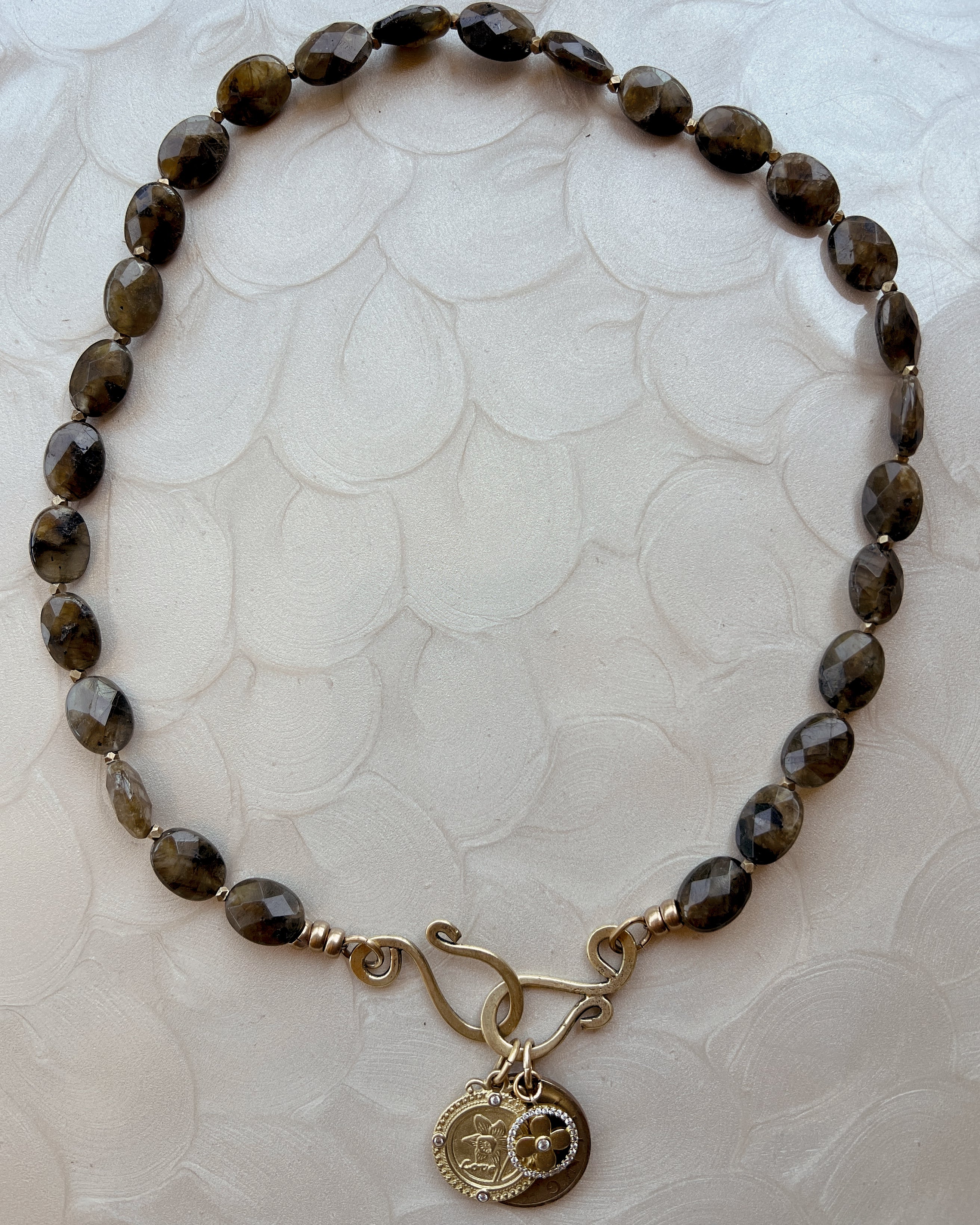 Labradorite Boho Flower Strand