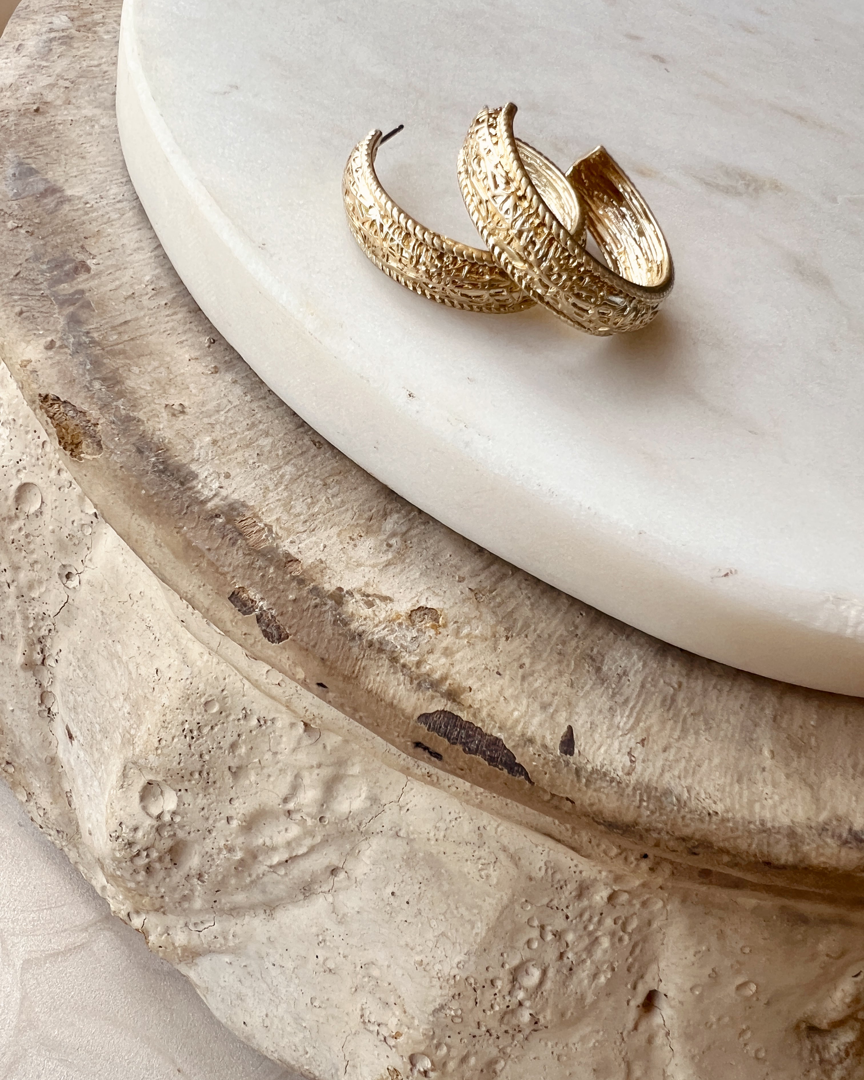 Etched Hoops Small