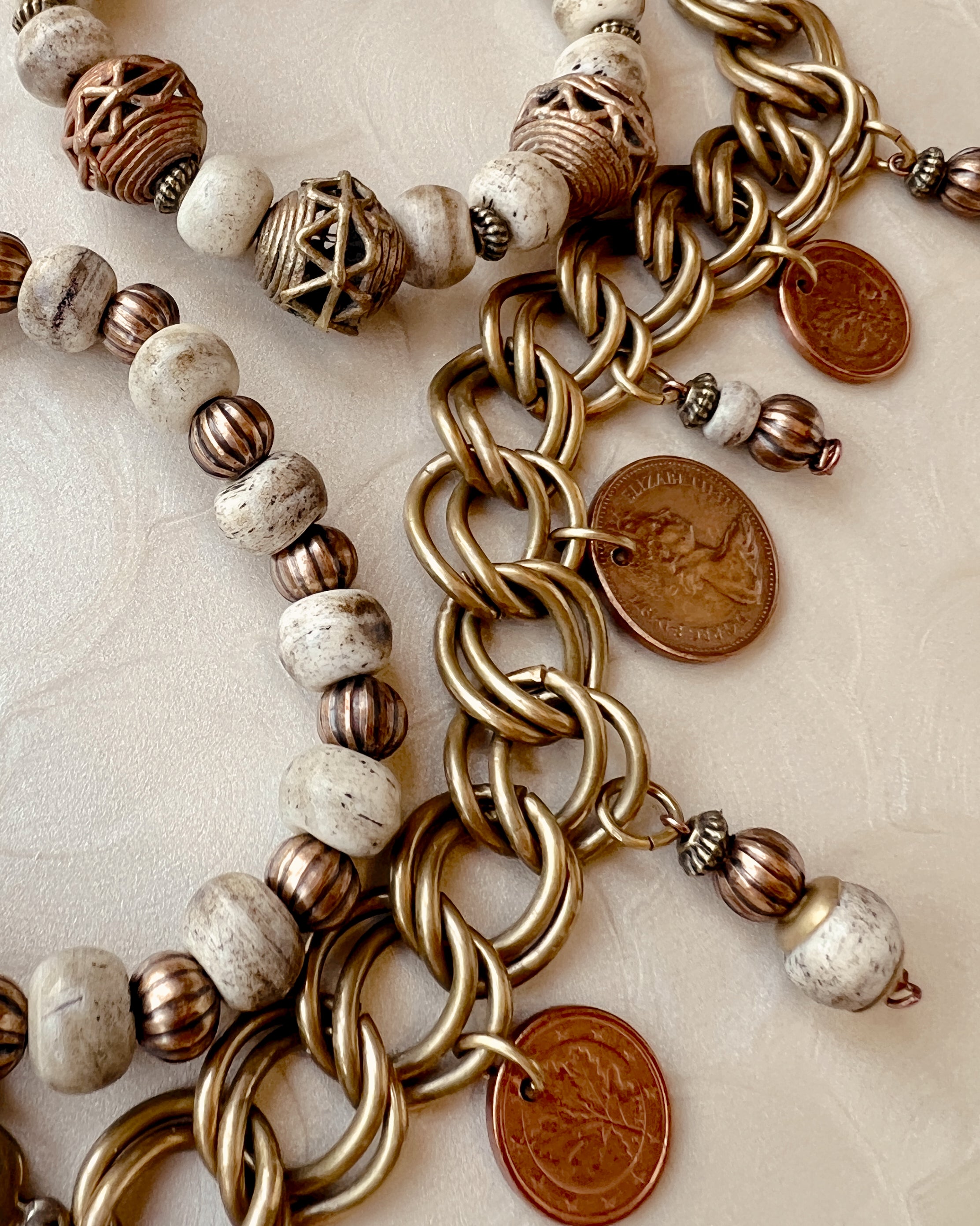 Cream & Brass Stack