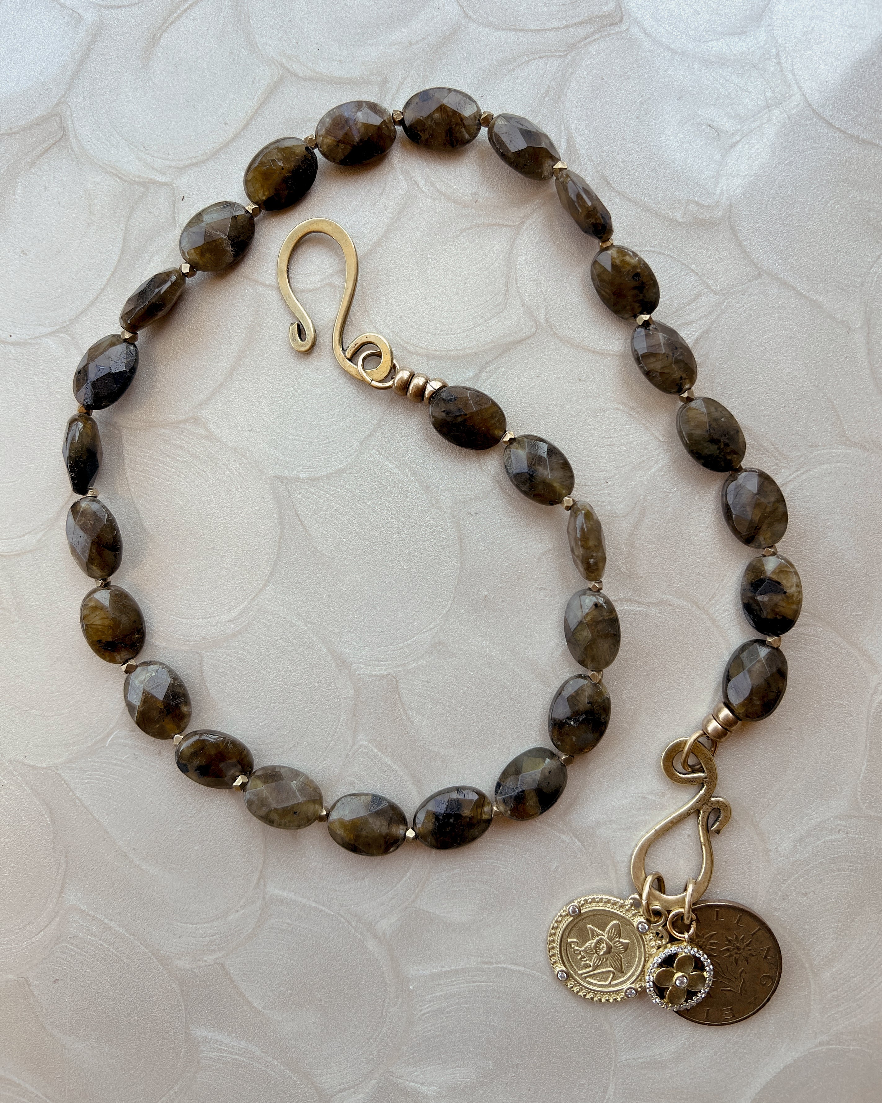 Labradorite Boho Flower Strand