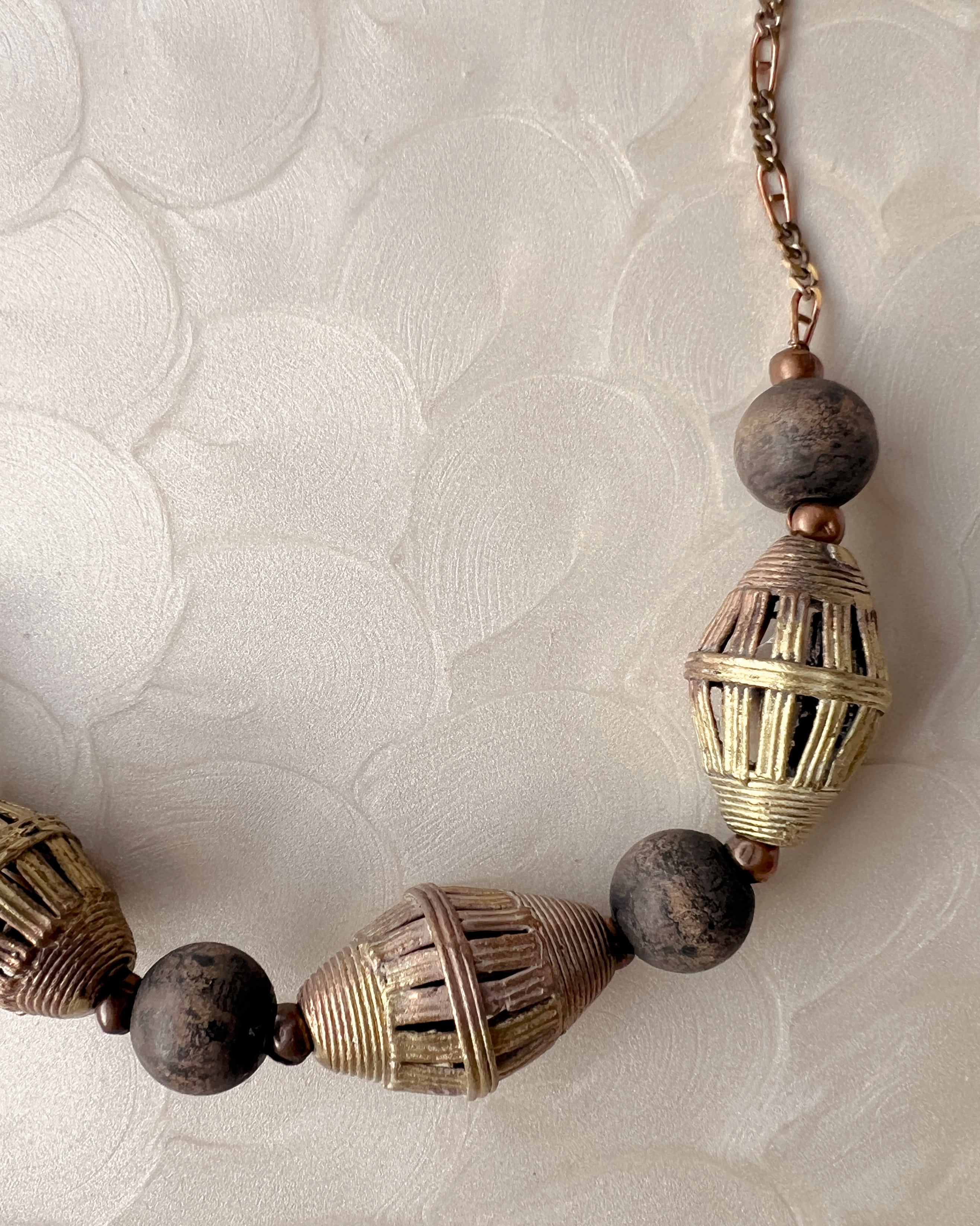 Brass & Wood on Chain