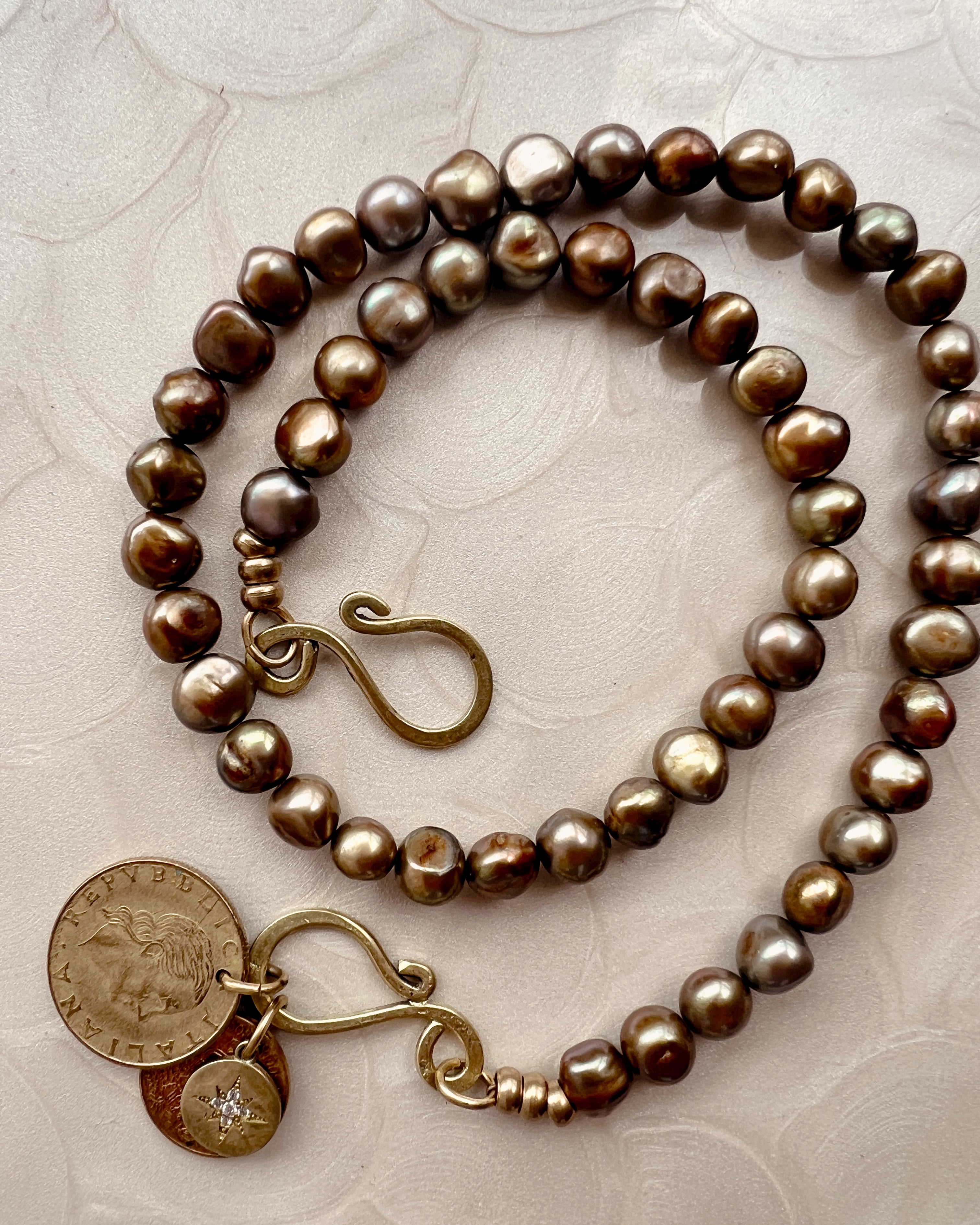 Olive Pearl Boho Strand